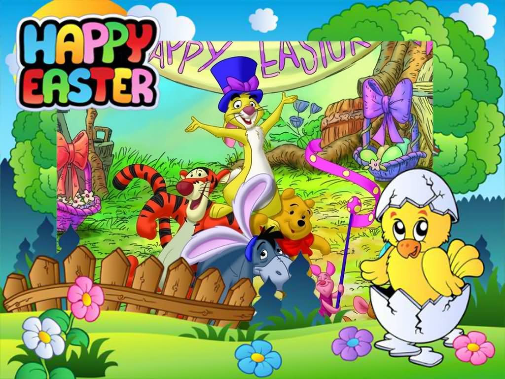 Winnie the Pooh Pasqua amici, 1024x768 HD, Desktop
