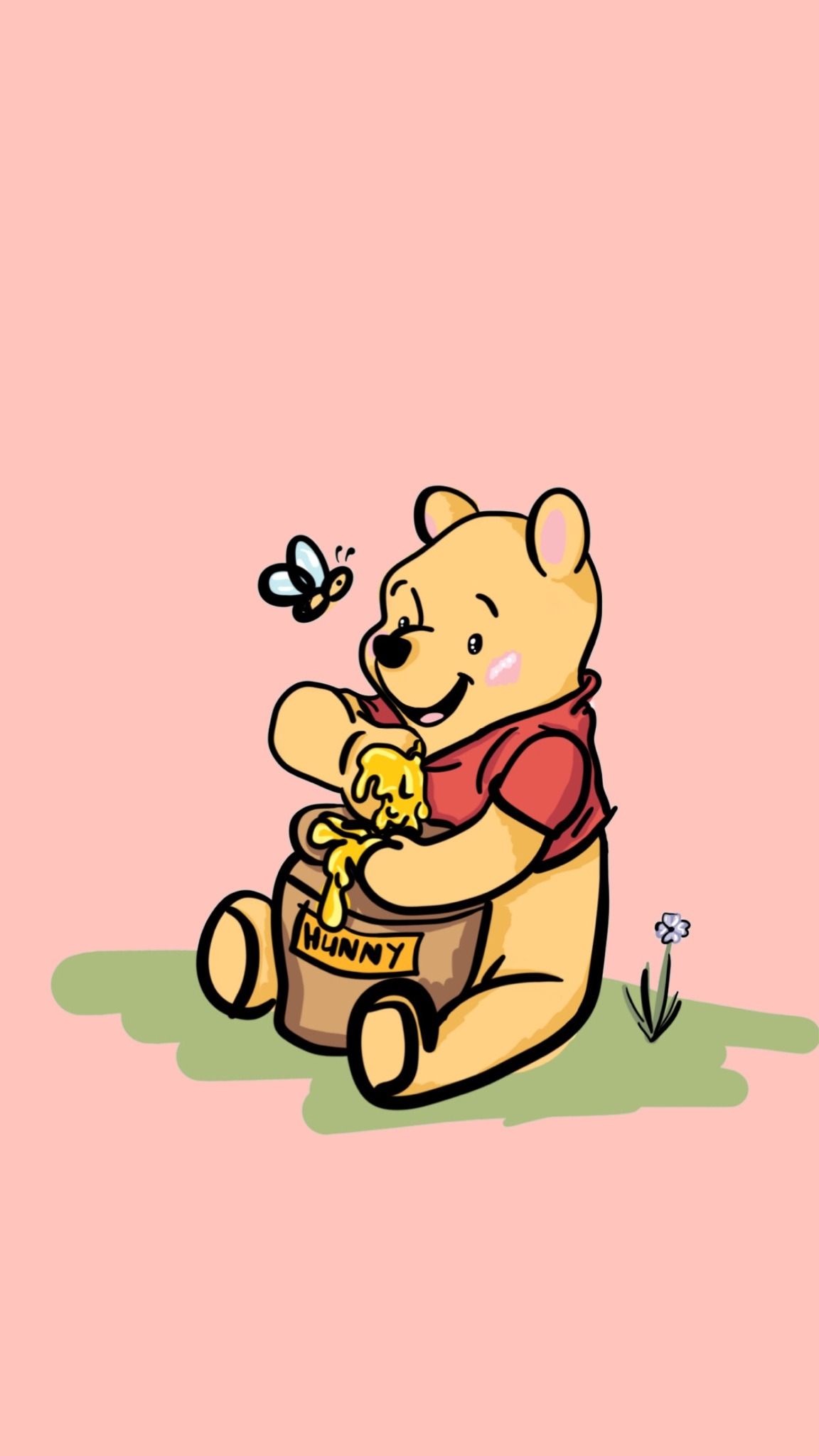 Winnie the Pooh con vasetto miele, Disney, 1152x2048 Verticale, Telefono