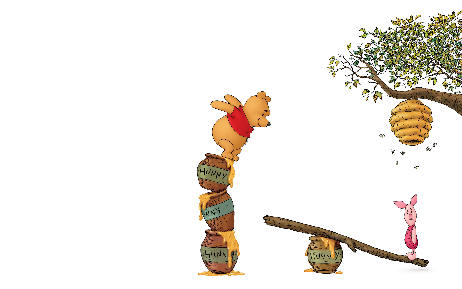 Winnie the Pooh e Pimpi barattoli miele, 1920x1200 WUXGA, PC
