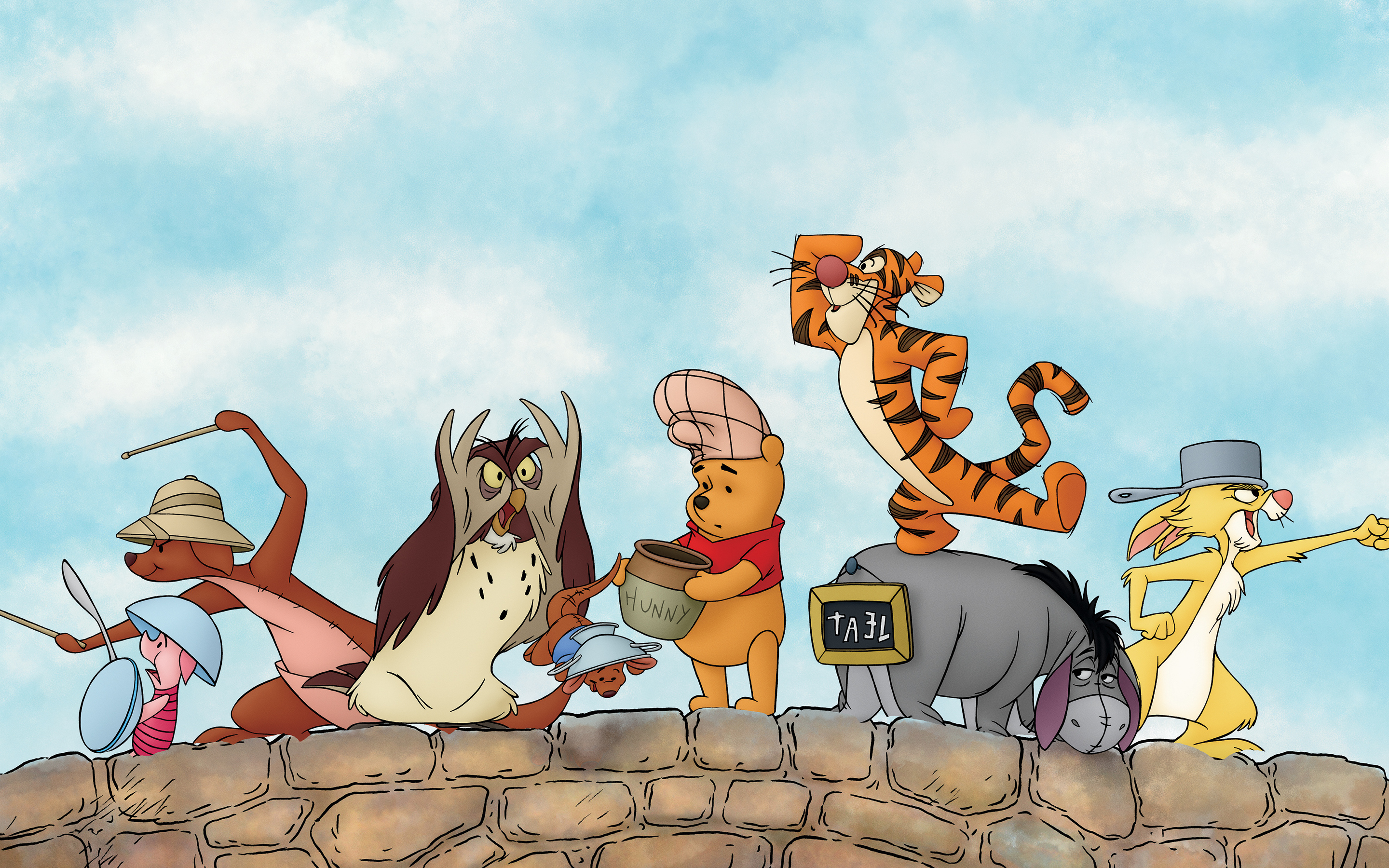 Winnie the Pooh personaggi Disney, classici d'animazione, 2880x1800 2K, PC