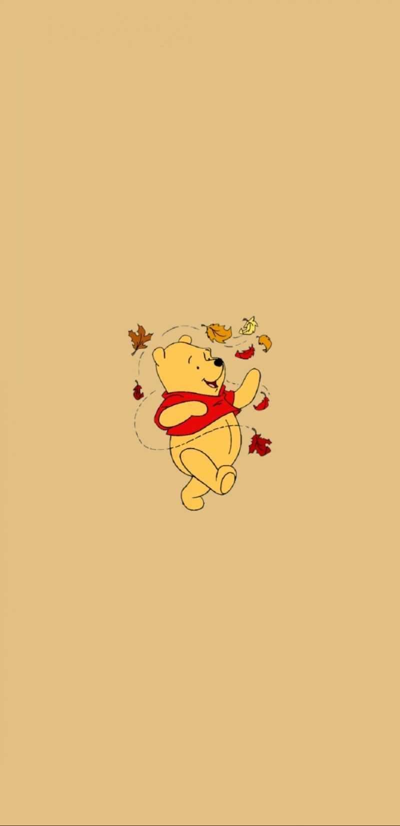 Winnie the Pooh sfondo beige, Disney, 800x1650 Verticale, Mobile