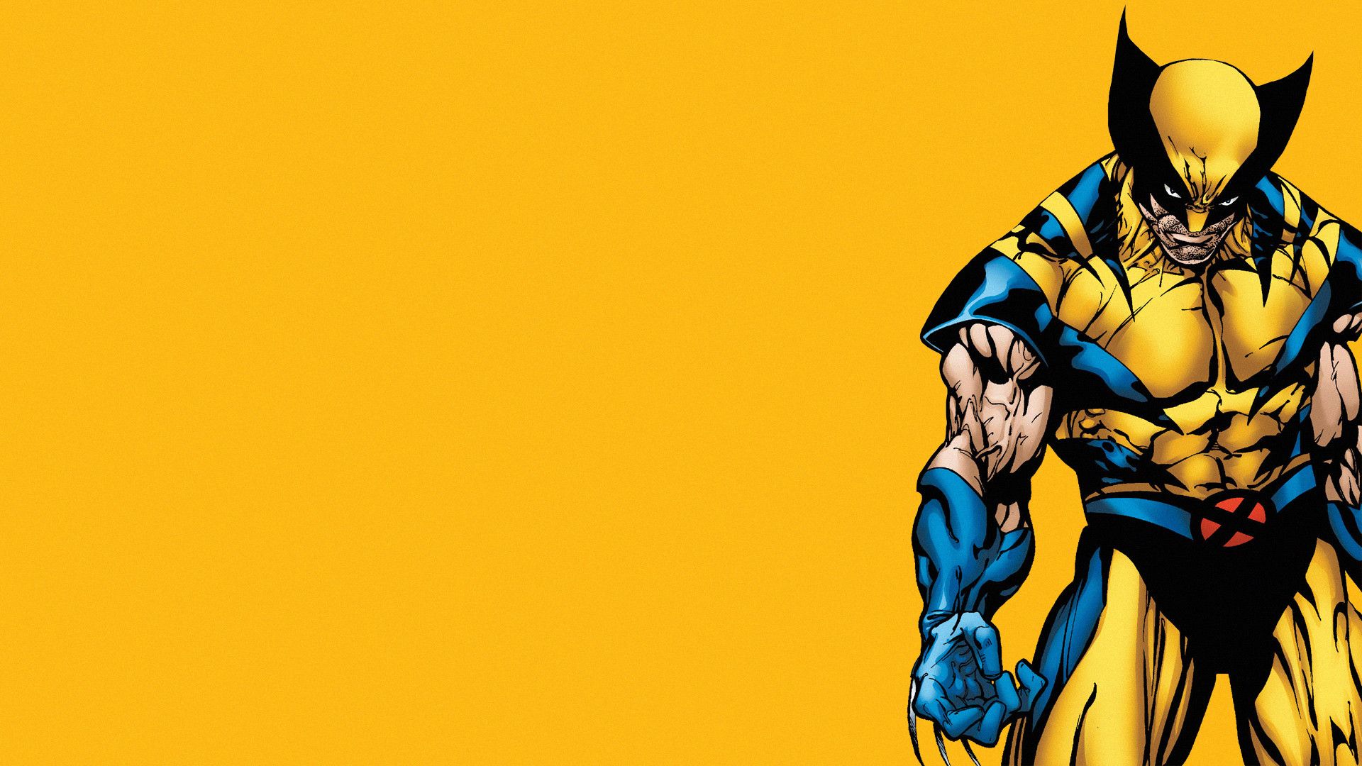 Wolverine sfondo giallo, 1920x1080 Full HD, PC