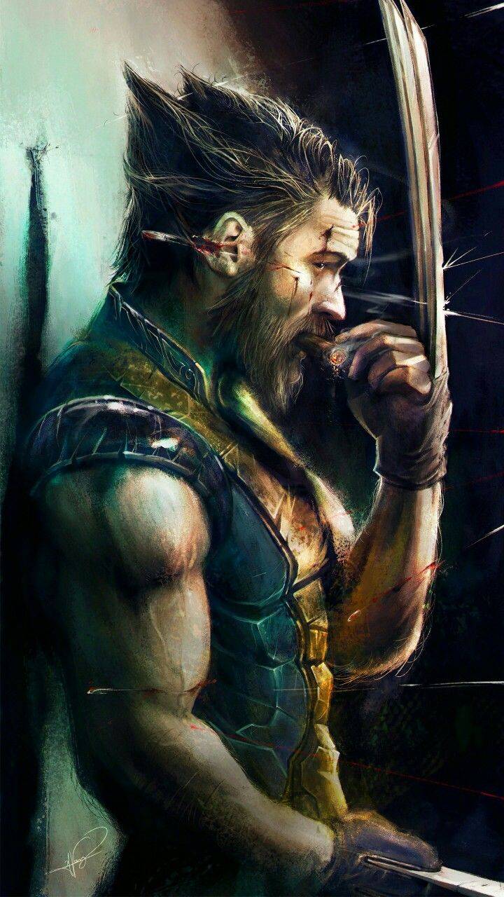 Wolverine con artigli, arte digitale, 720x1280 Full HD Verticale, Samsung Galaxy