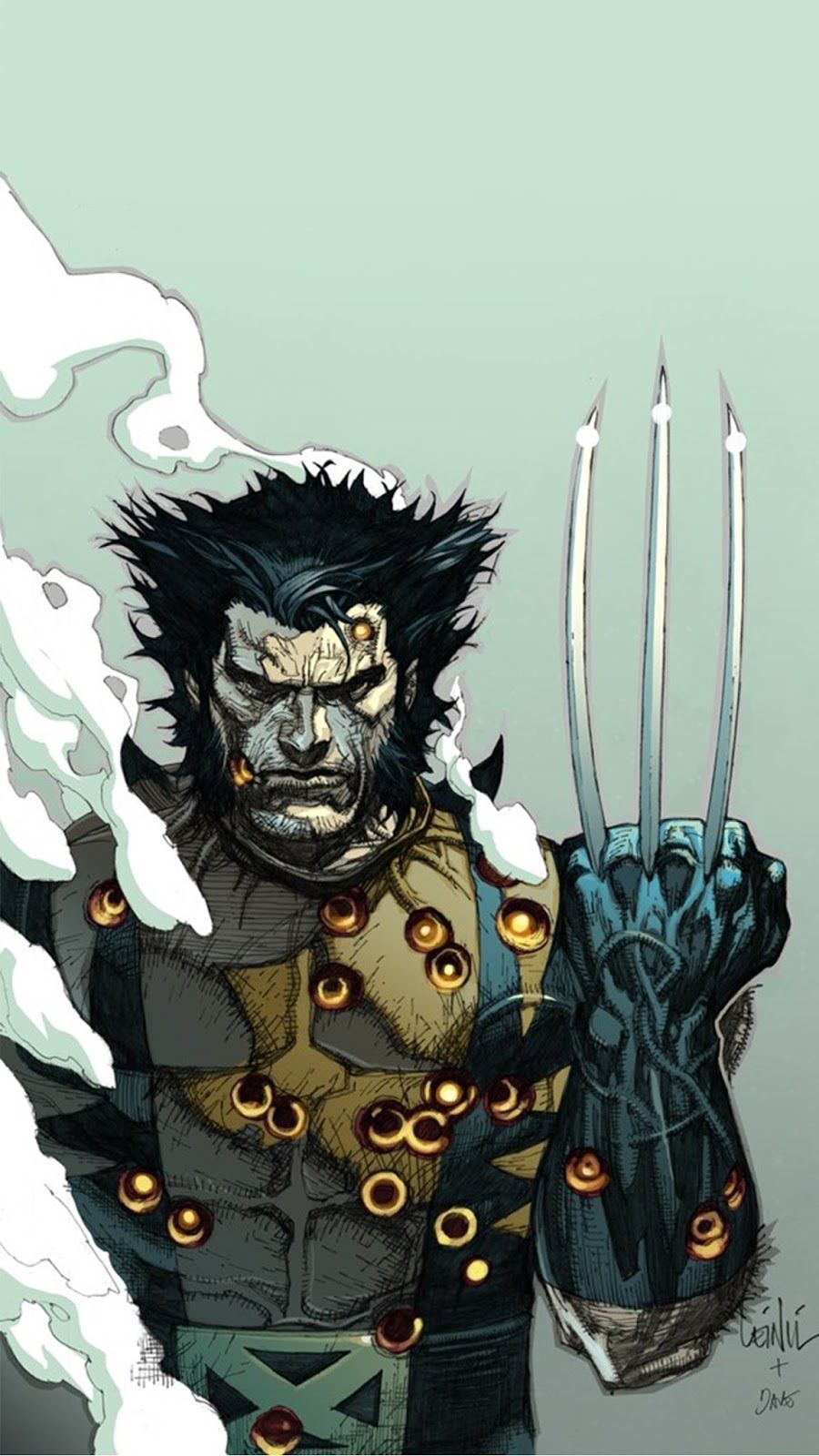 Wolverine artigli fumo, 900x1600 Verticale, Mobile