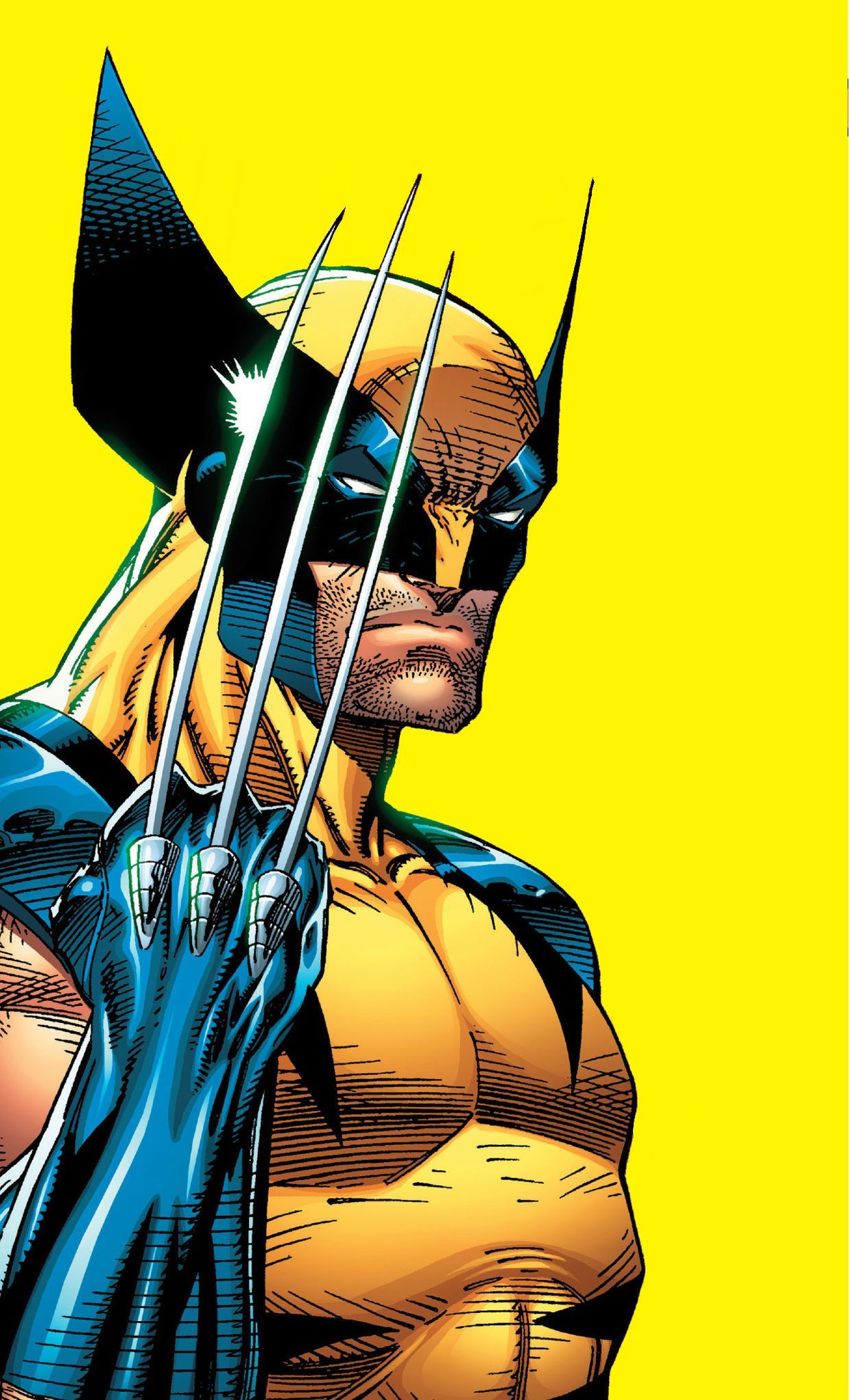 Wolverine sfondo giallo, 1238x2042 Full HD Verticale, iPhone