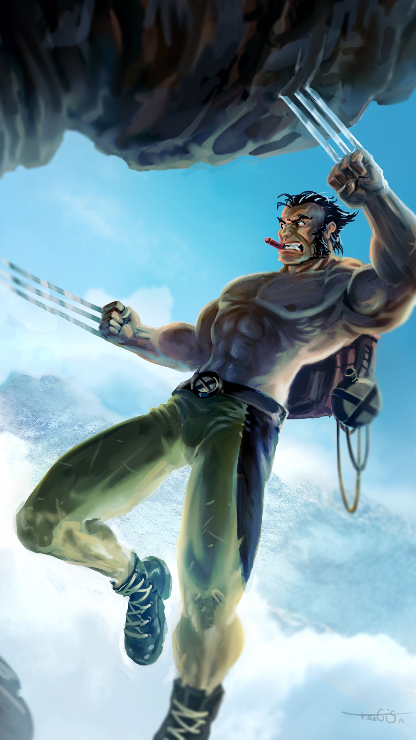 Wolverine artiglio lupo oscuro, 1955x1196 Full HD 1080p, Desktop