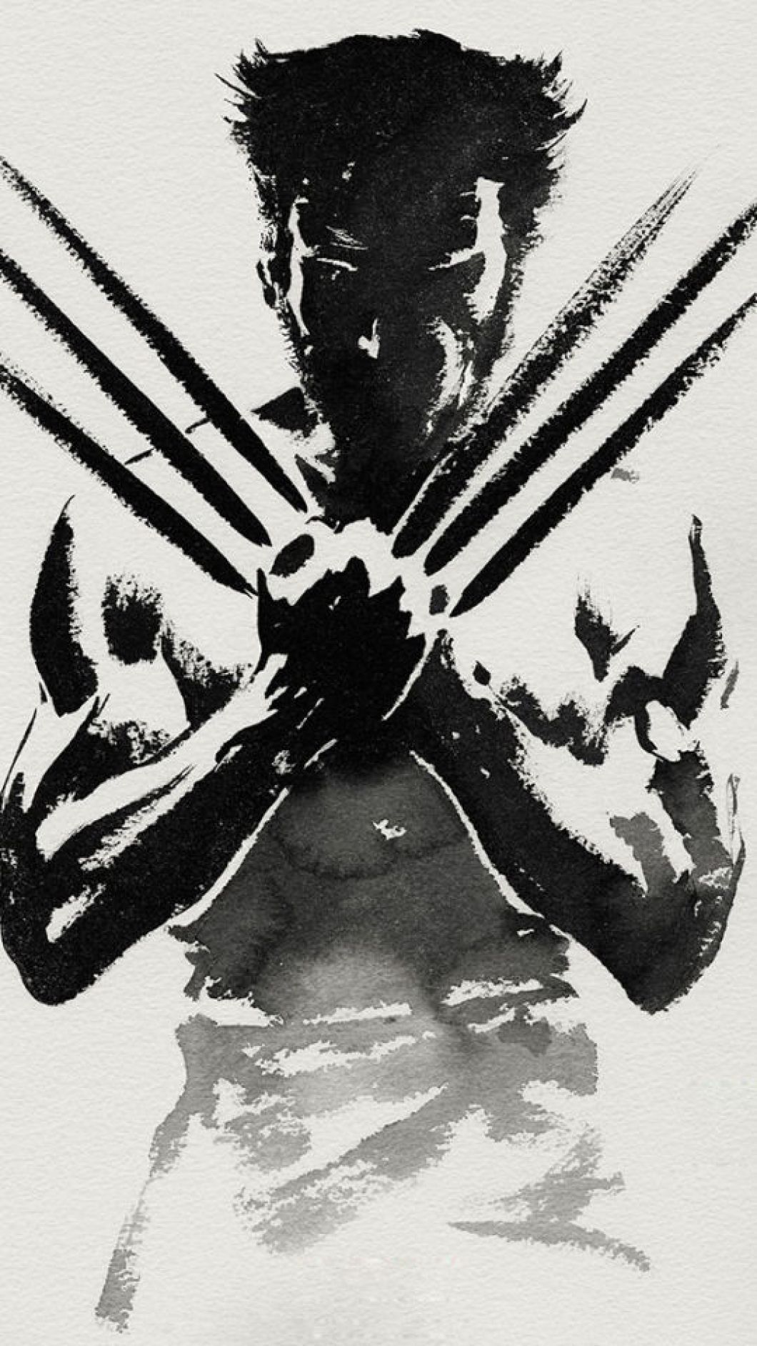 Wolverine artigli bianco e nero, 1060x1884 Full HD Verticale, iPhone