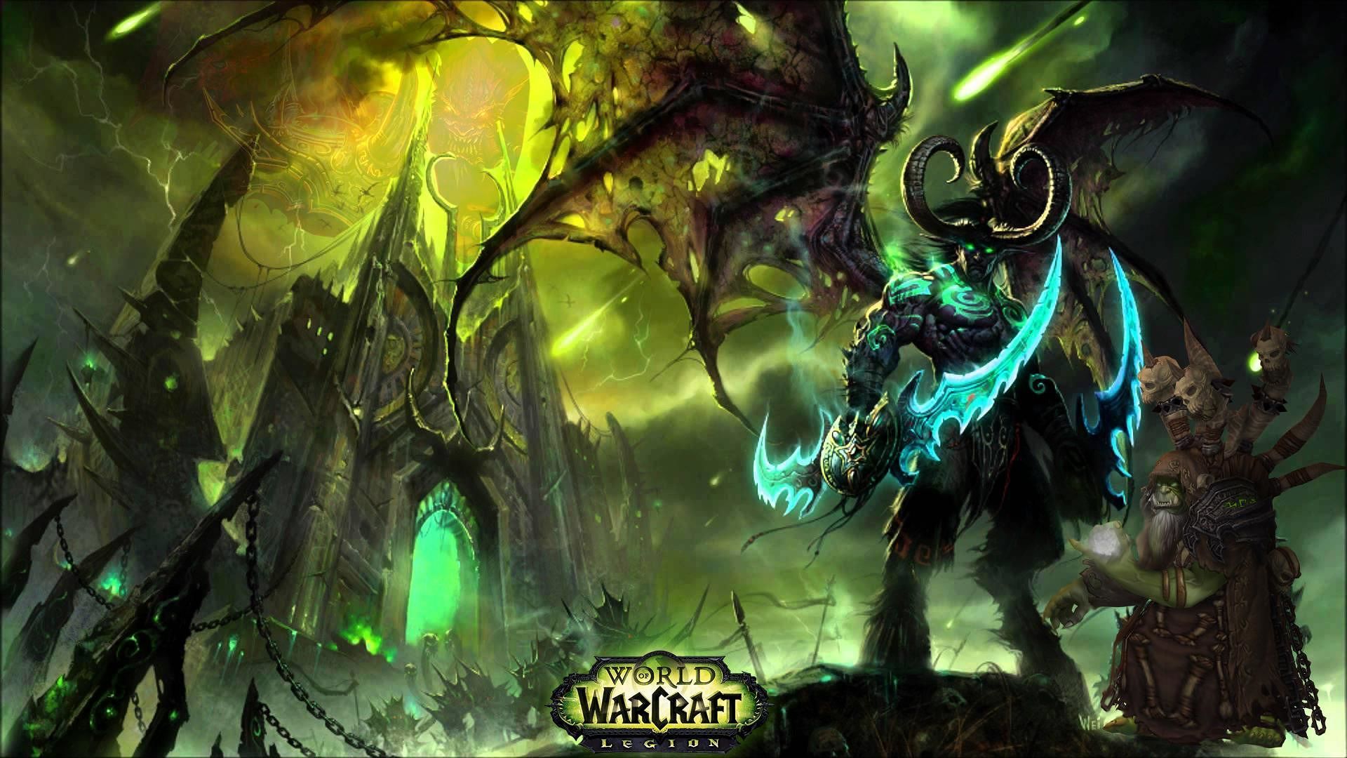 Illidan World of Warcraft verde, 1920x1080 Full HD, PC