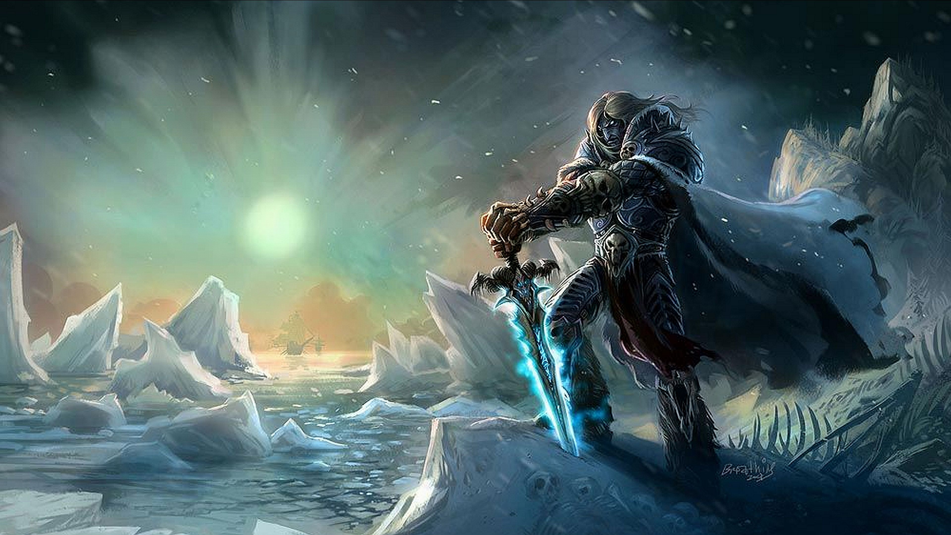 Cavaliere della Morte, spada glaciale, 3840x2160 4K Ultra HD, Monitor 4K