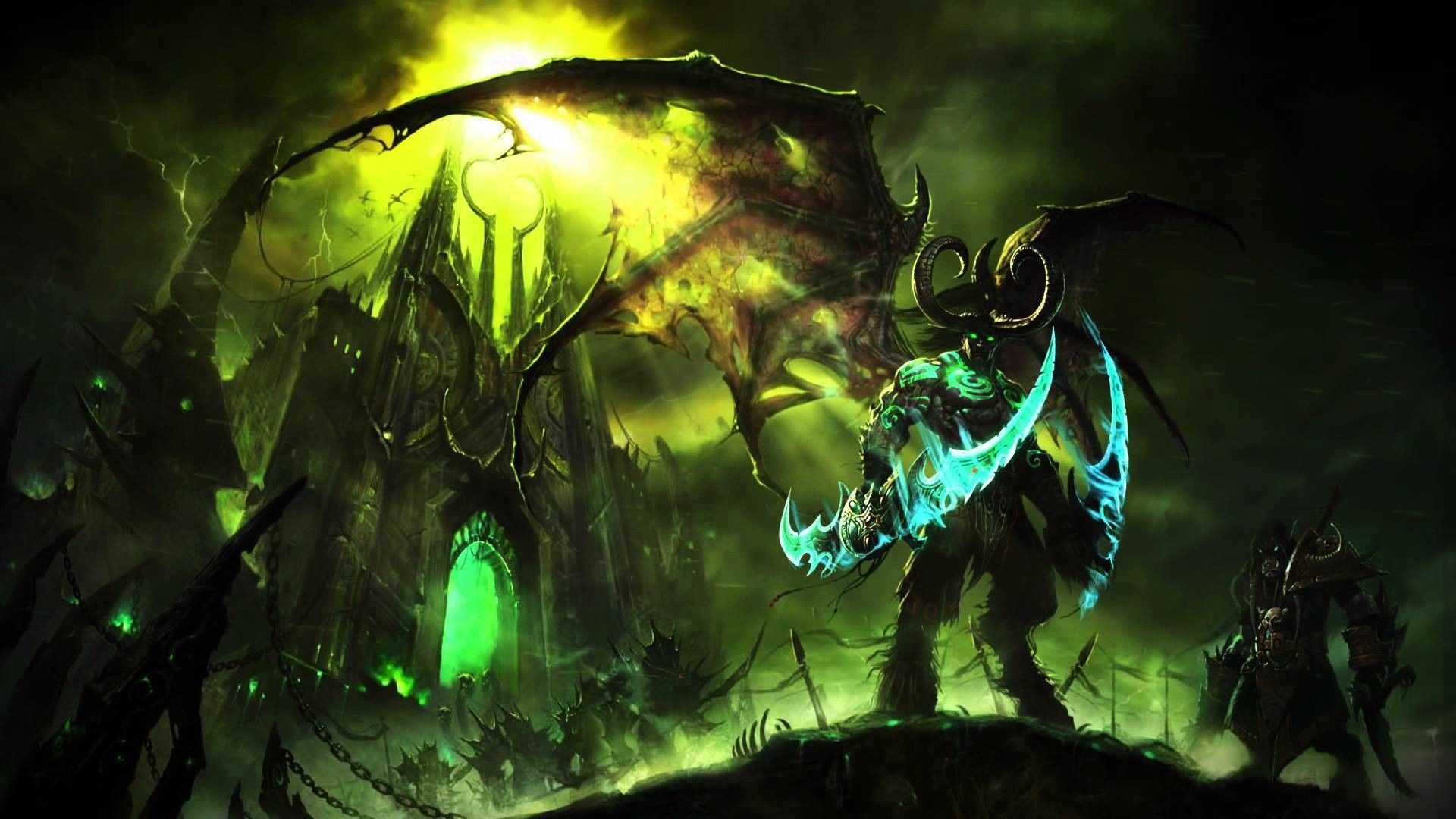 Illidan World of Warcraft verde, 1920x1080 1080p, Desktop