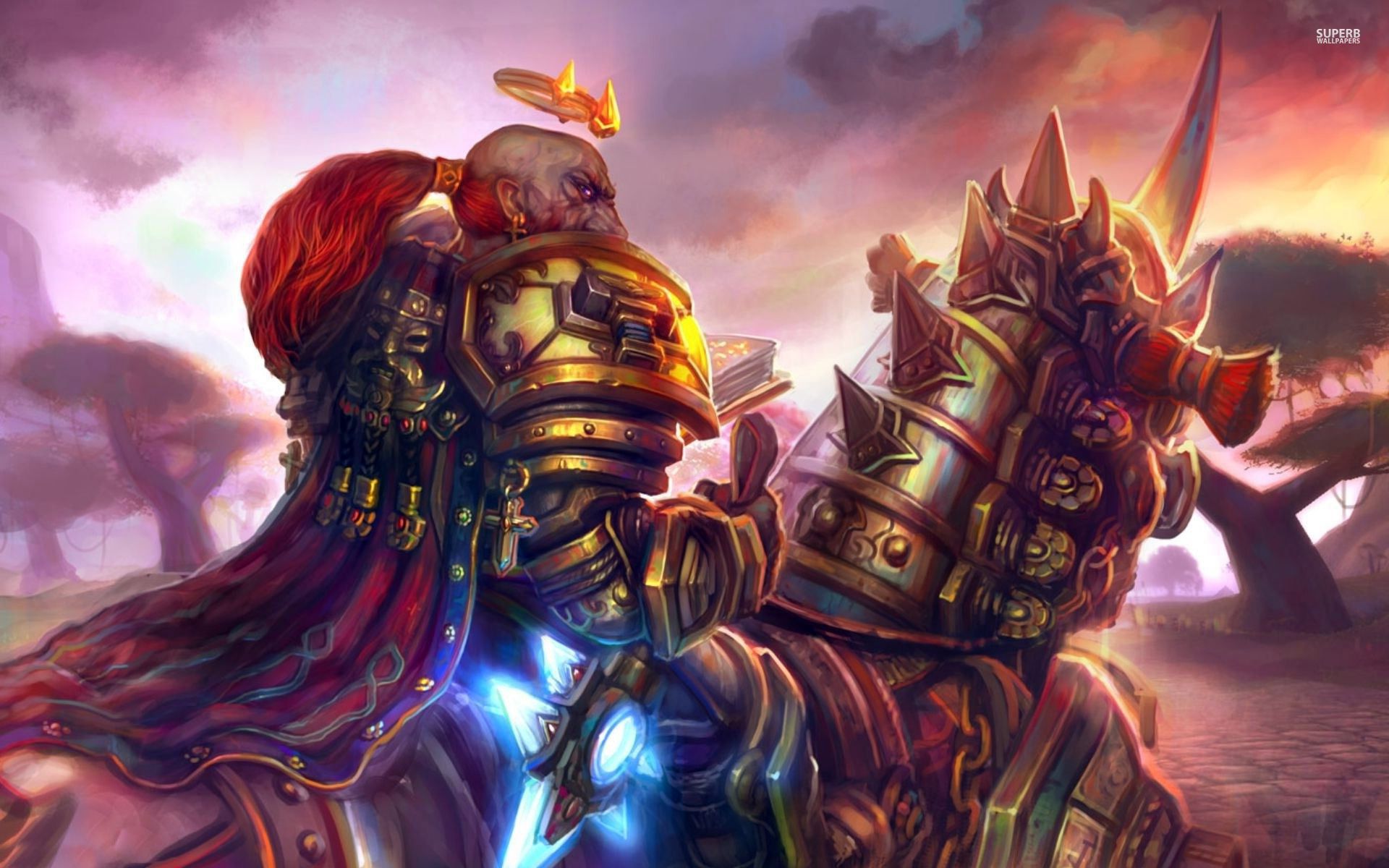 Paladino World of Warcraft armatura dorata, 1920x1200 Full HD+ WUXGA, Desktop