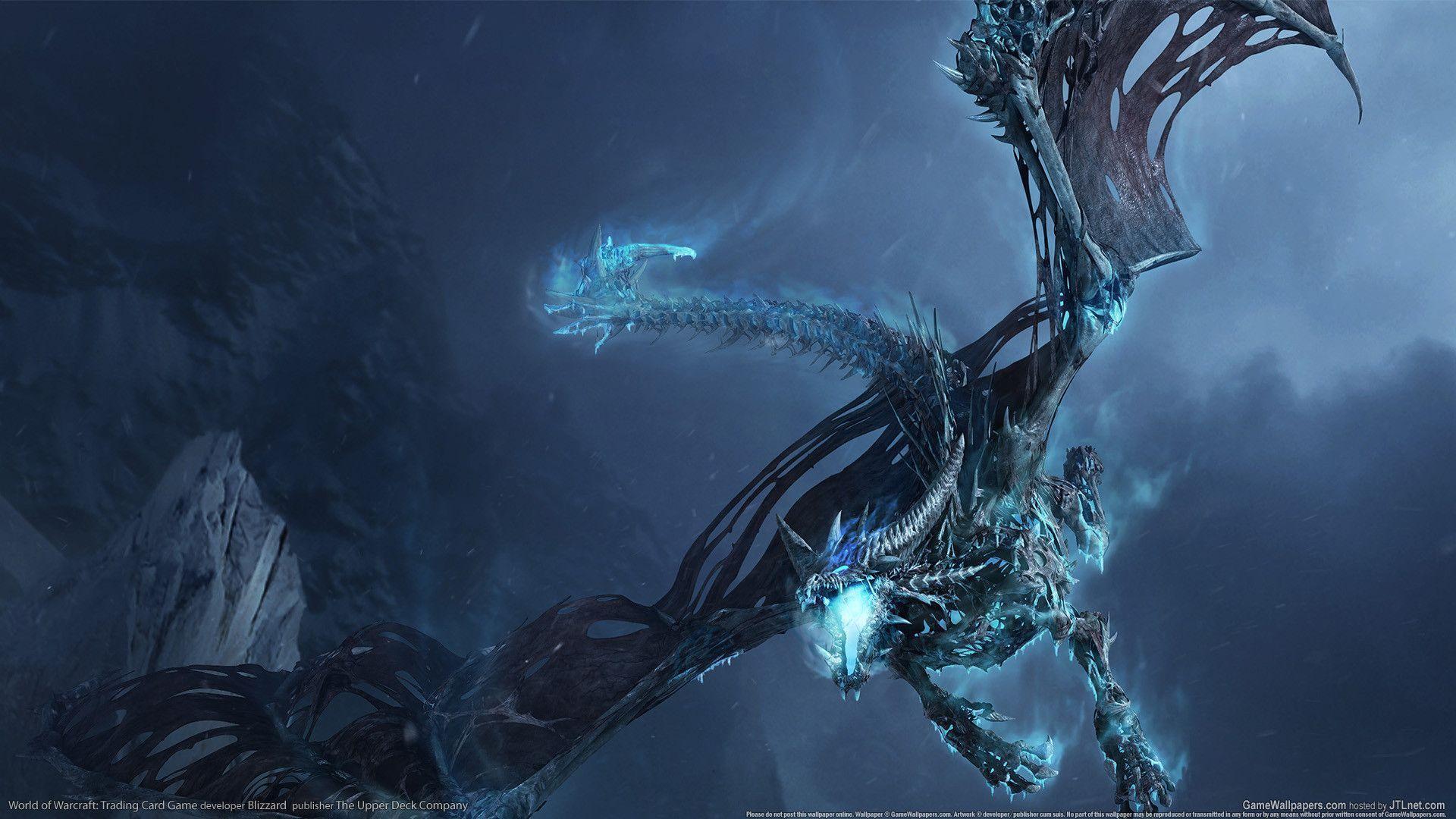 Drago di ghiaccio spettrale blu, 1920x1080 Full HD, PC