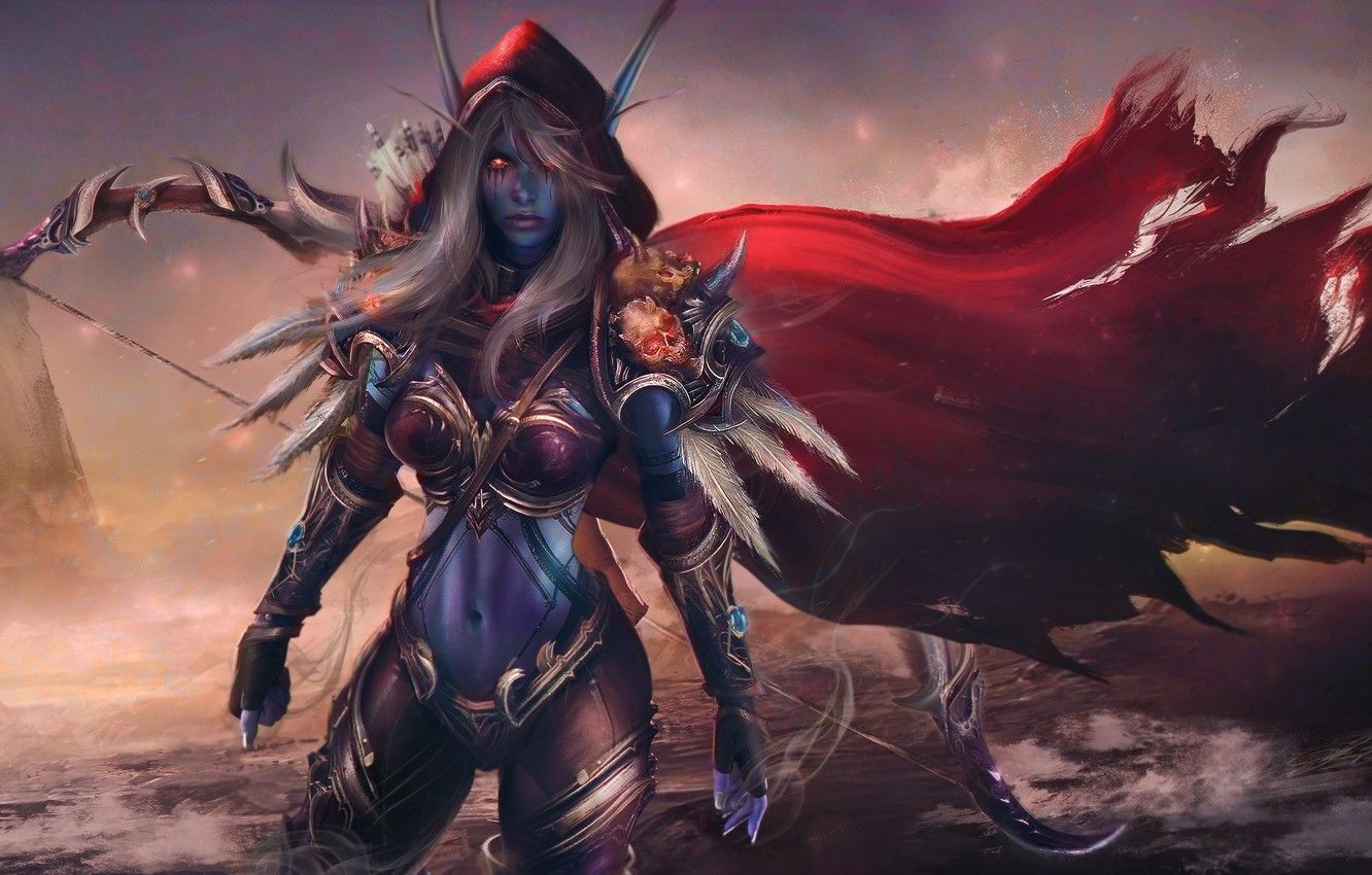 Elfo arciere World of Warcraft, 1332x850 HD, Desktop