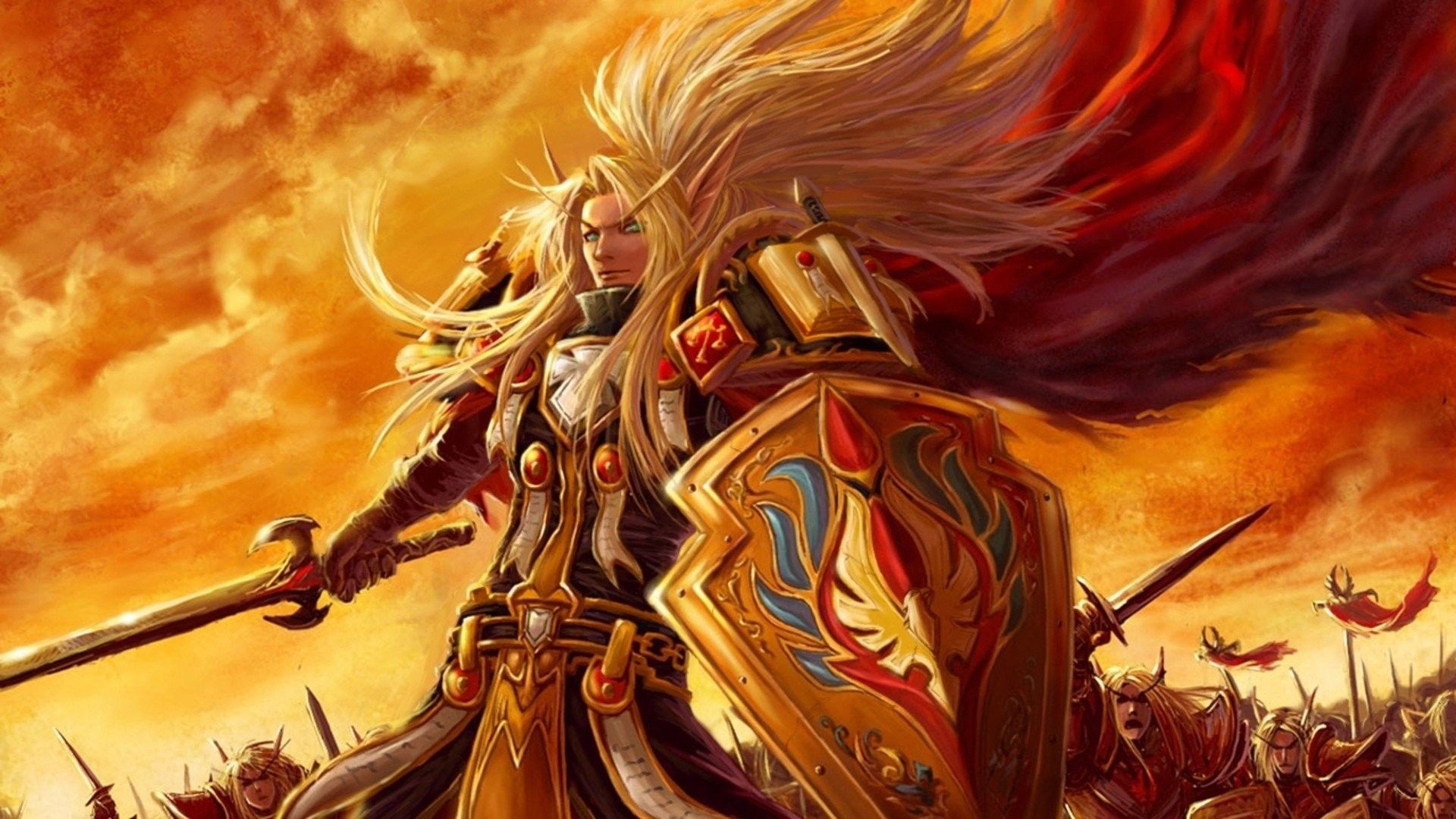 Paladino World of Warcraft con scudo, 1920x1080 Full HD 1080p, Desktop