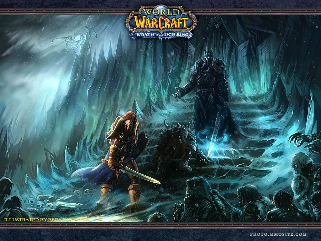Personaggio Warcraft con teschi e trono, 1920x1080 Full HD, PC Desktop