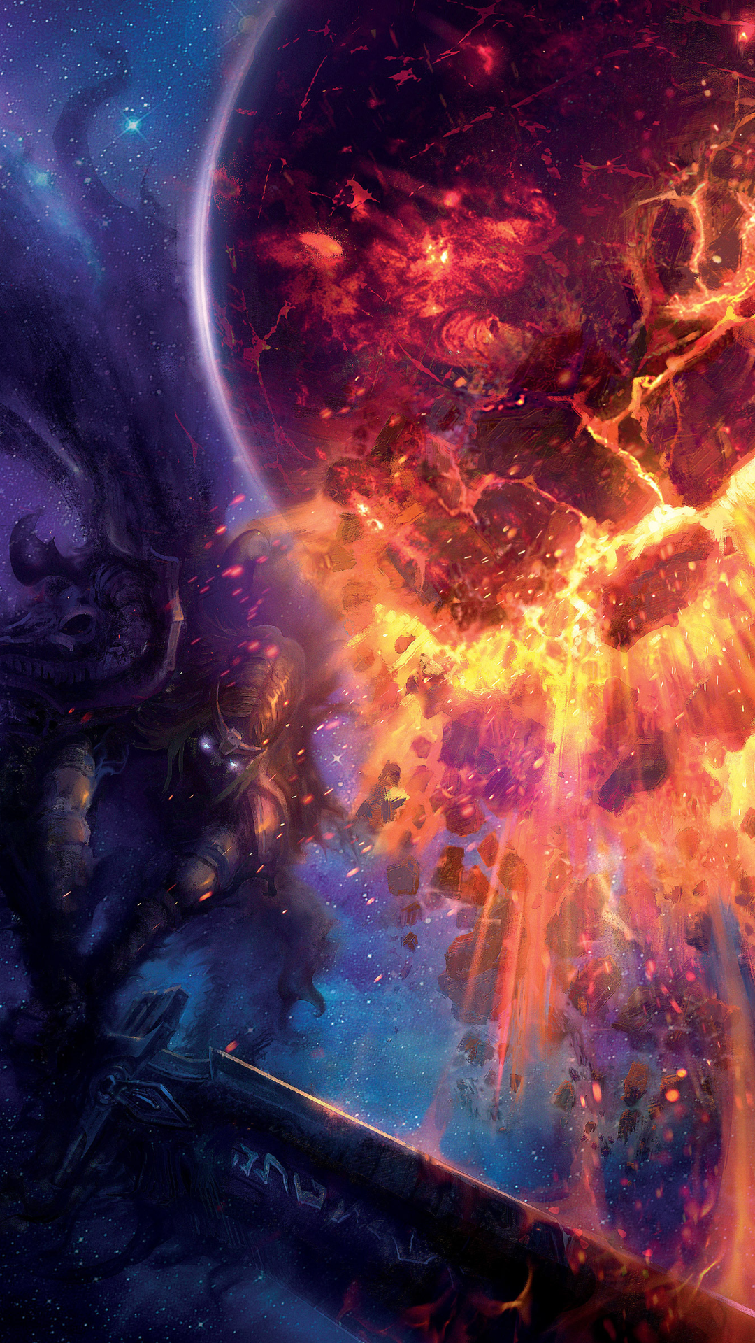 Esplosione cosmica fantasy Warcraft, 1080x1920 Verticale, Samsung Galaxy