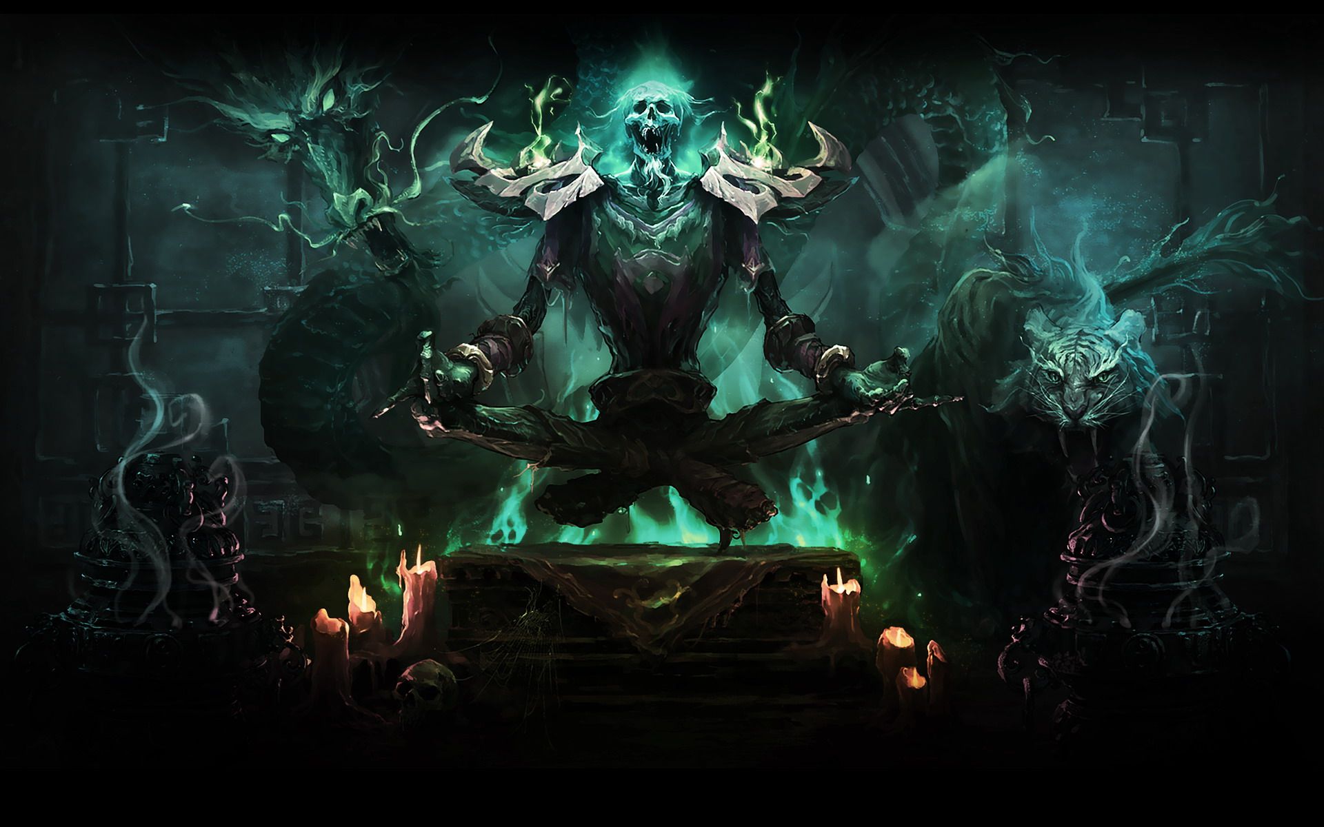 Demone verde meditante World of Warcraft, 1920x1200 Full HD+ WUXGA, Desktop