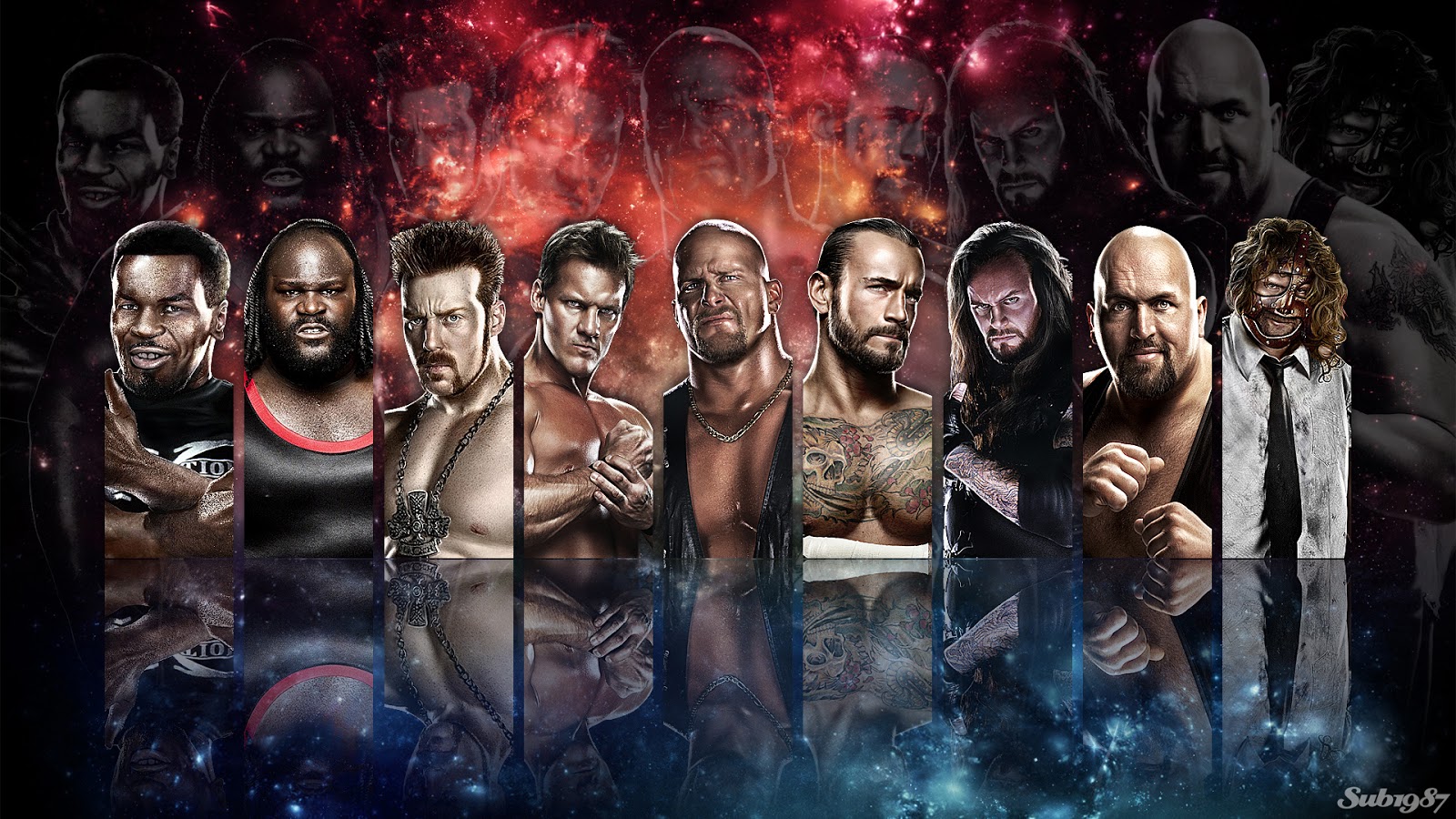 Lottatori WWE gruppo, 1600x900 HD, Desktop