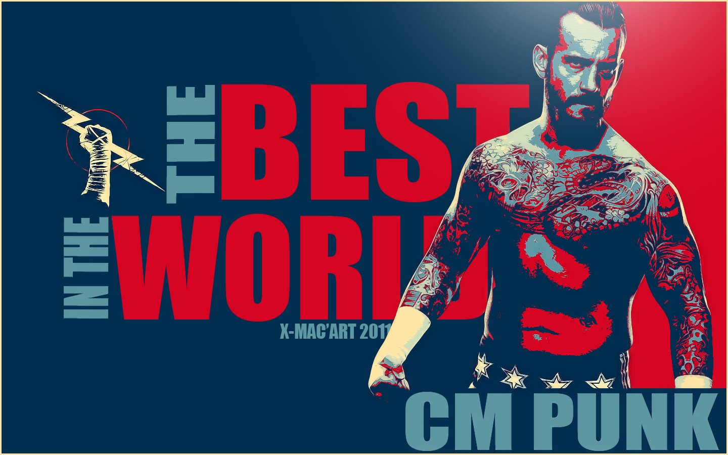 CM Punk WWE poster, 1440x900 720p, PC