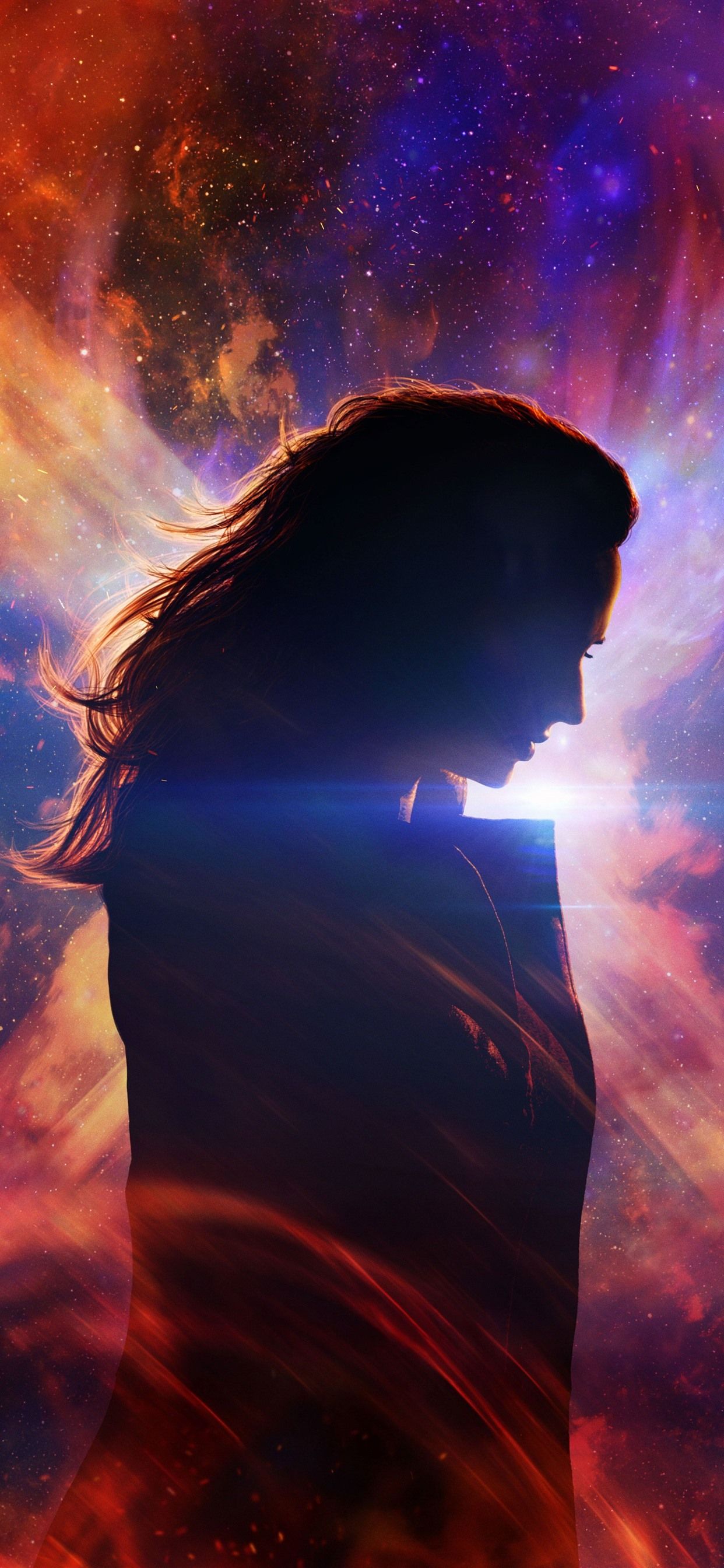 Dark Phoenix silhouette cosmica, 1242x2688 Full HD Verticale, iPhone Pro Max
