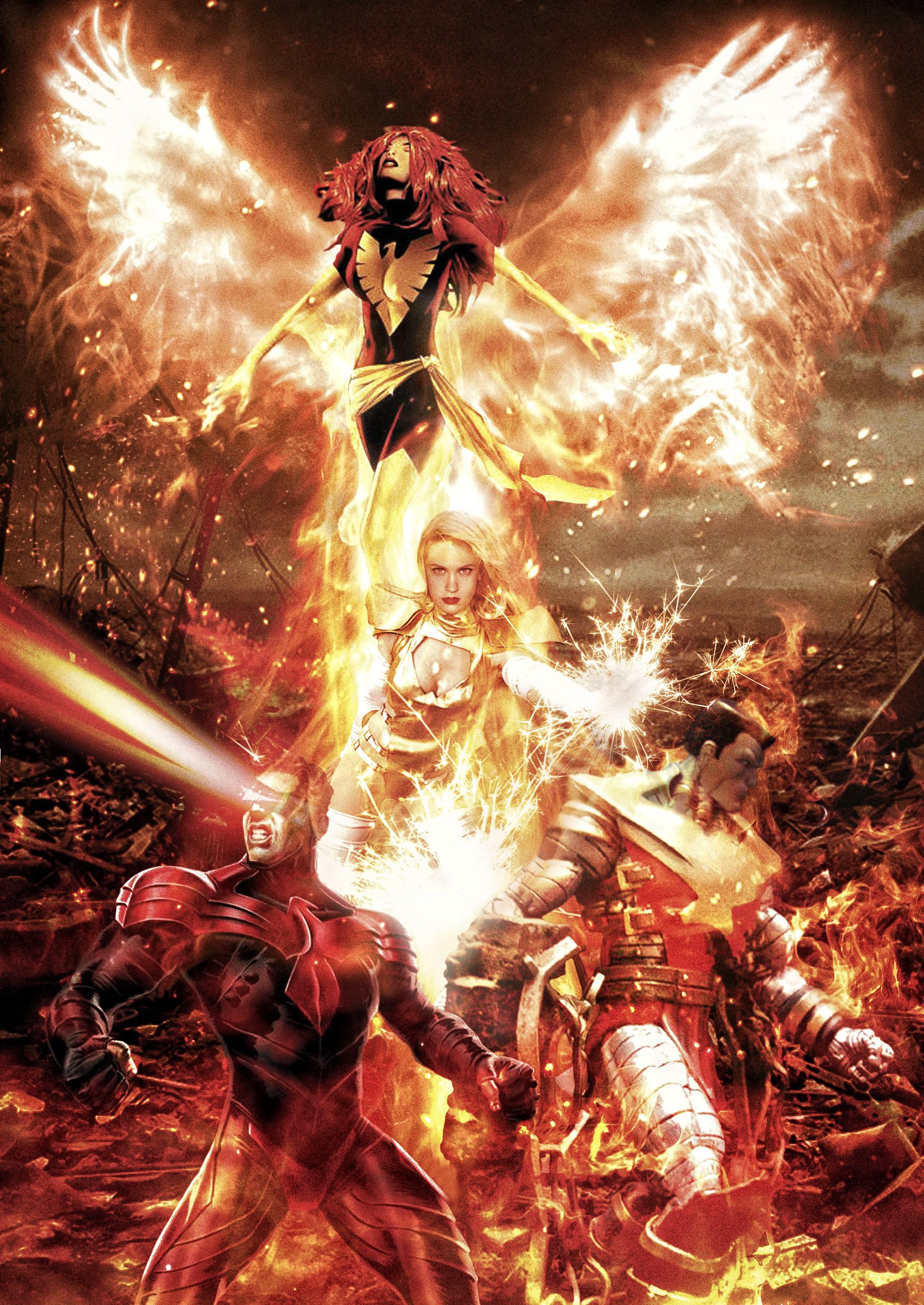 Dark Phoenix X-Men battaglia, 1748x2469 Verticale, iPhone Air