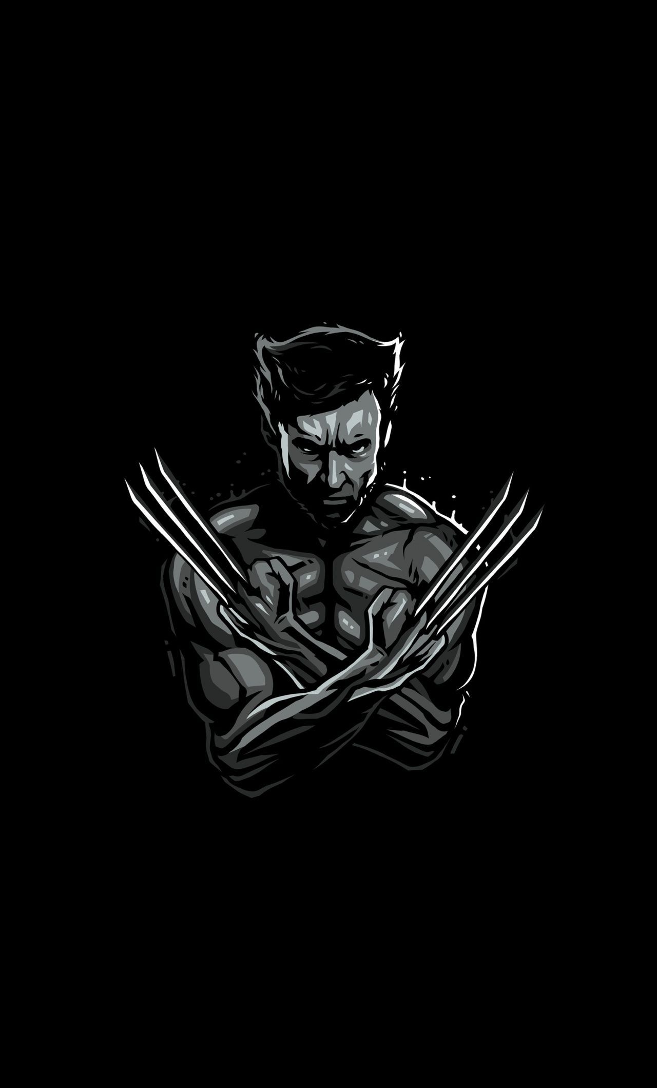 Wolverine artigli X-Men minimal, 1280x2120 Full HD Verticale, iPhone Pro