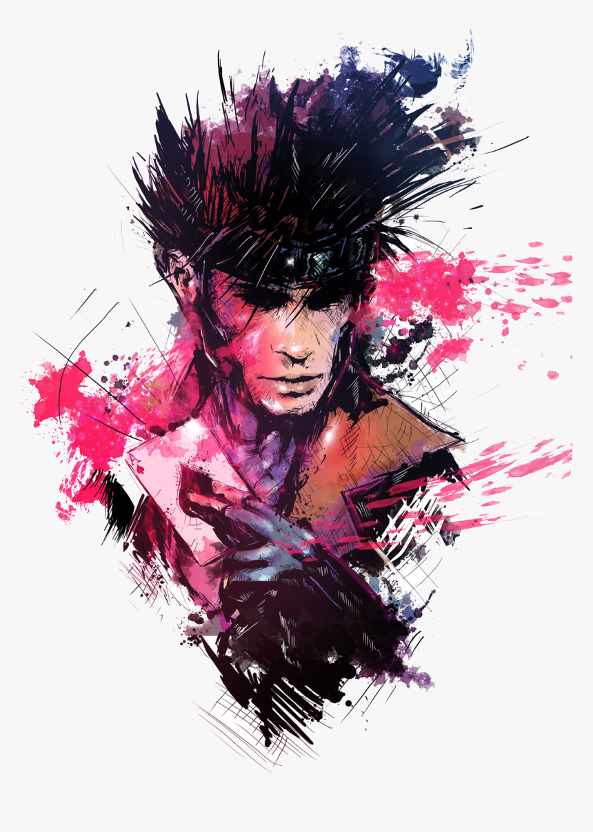 Gambit X-Men schizzi acquerello, 860x1207 Full HD Verticale, iPhone