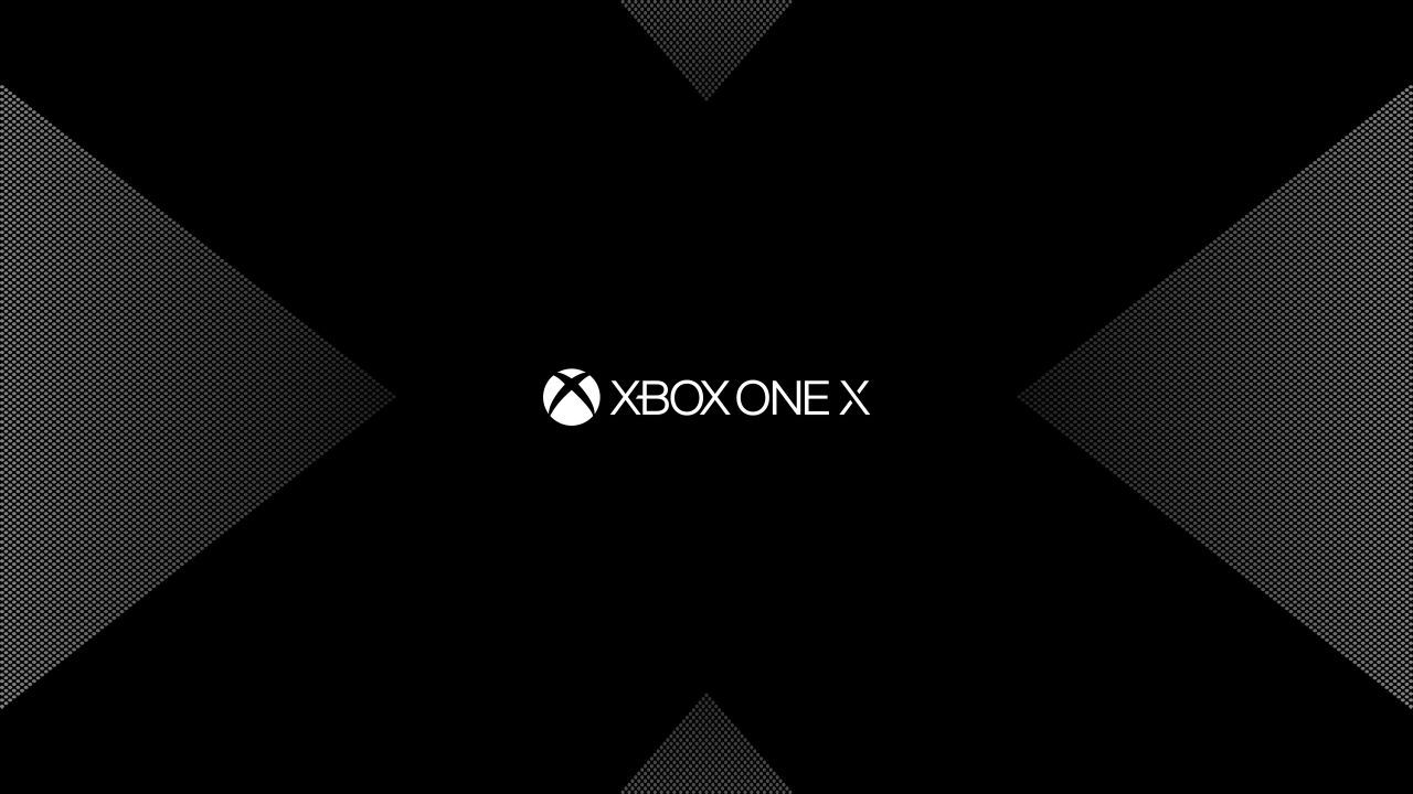 Logo Xbox One X nero, console Microsoft, 1280x720 HD, Desktop