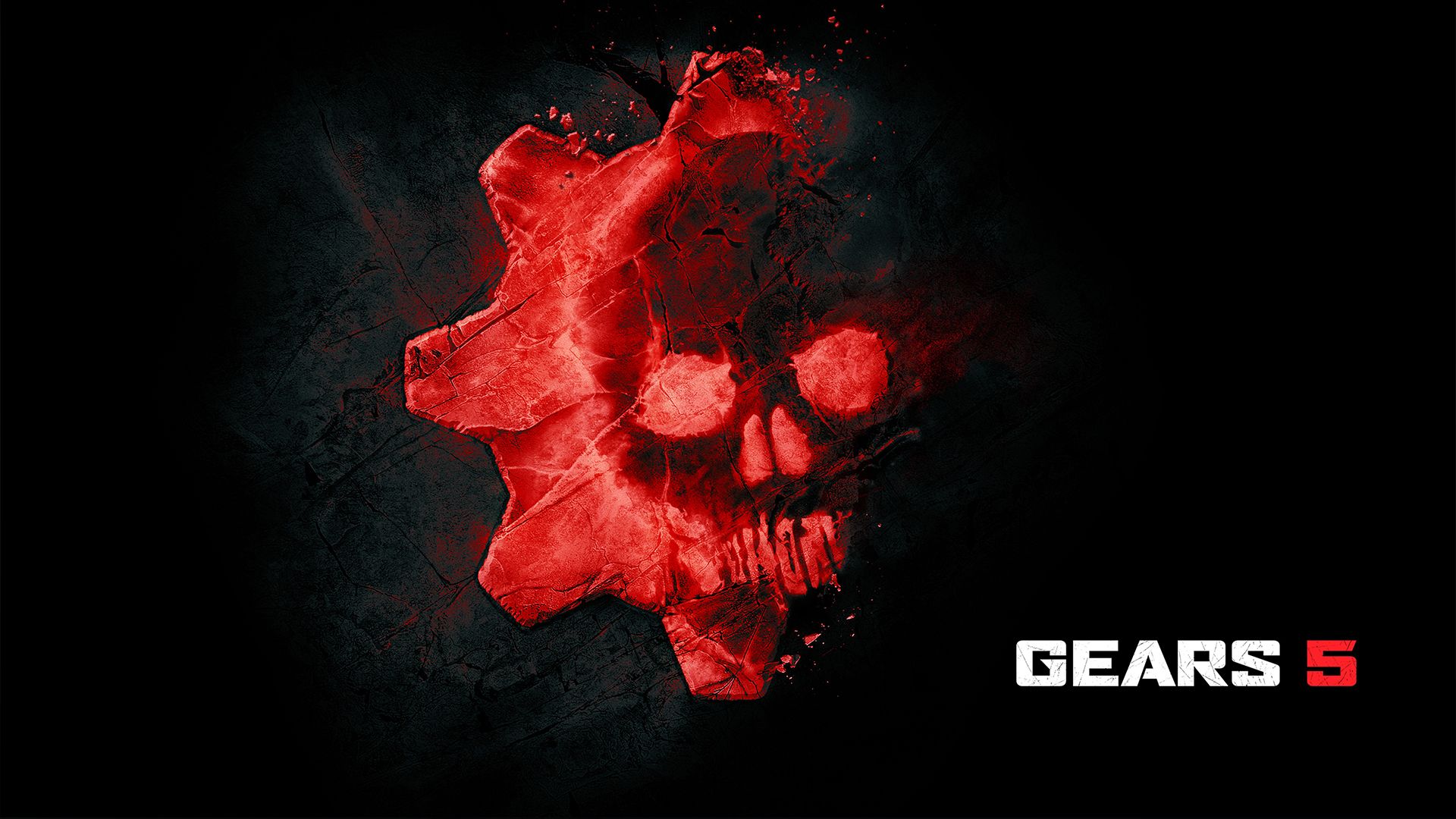 Gears 5 logo teschio rosso, 1920x1080 Full HD 1080p, Laptop