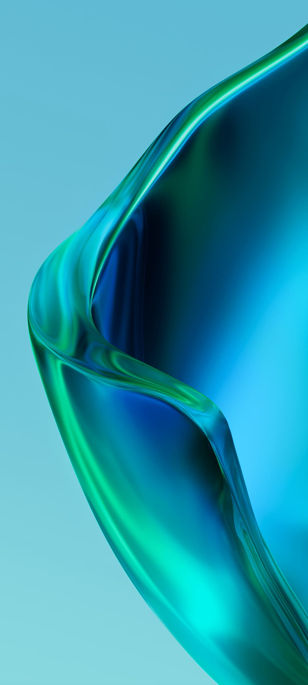 Onda astratta blu verde, 1080x2400 Full HD Verticale, Redmi Note