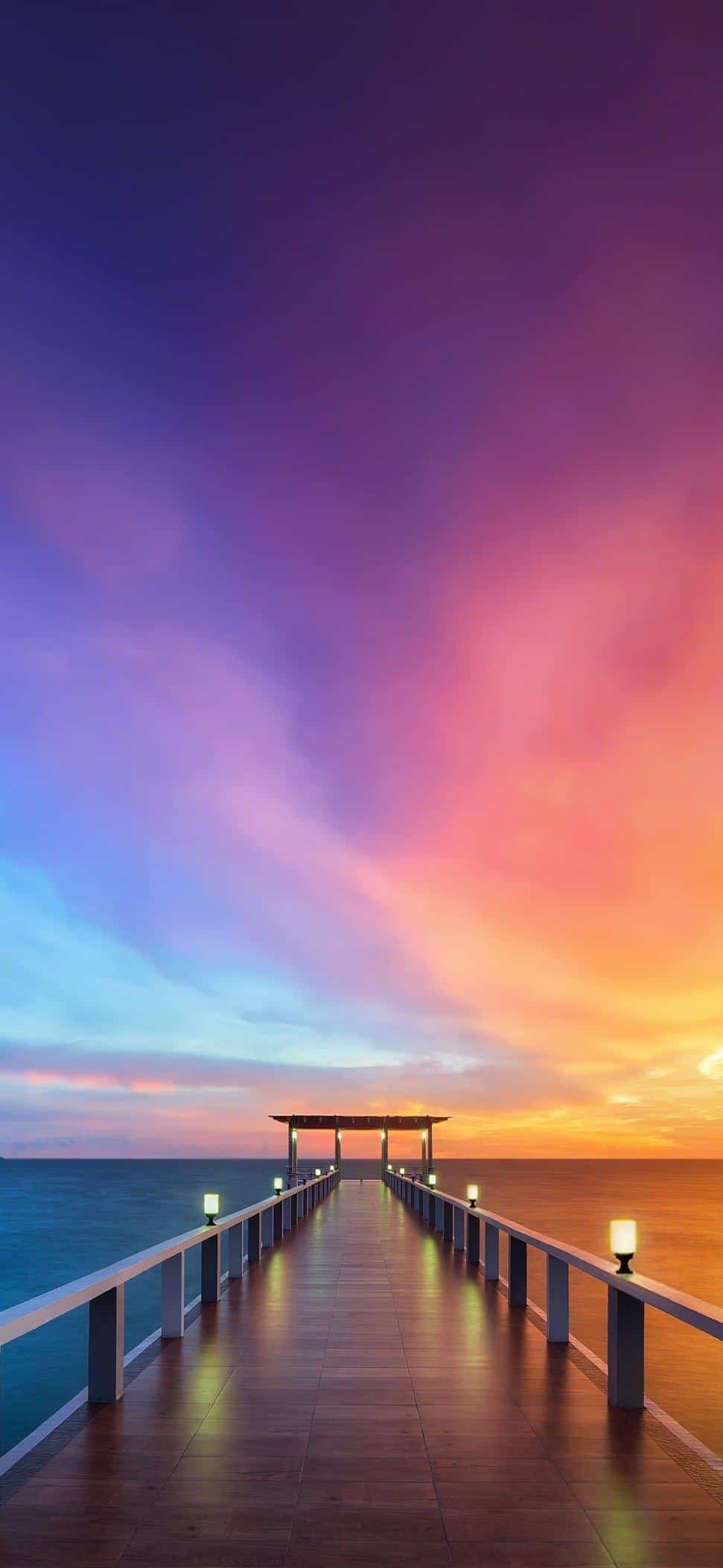 Molo al tramonto colorato, 971x2105 Verticale, Redmi