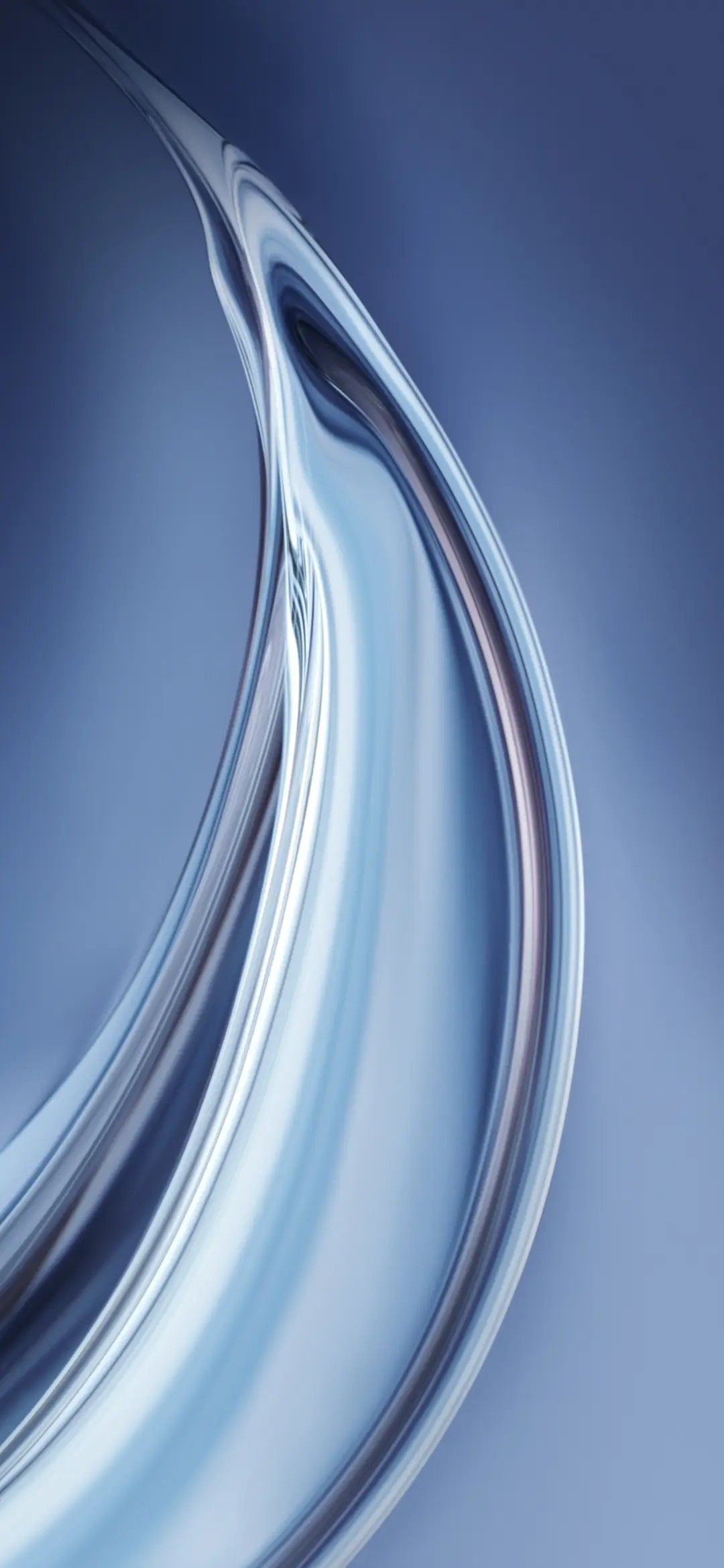 Curva astratta blu metallizzata, 1080x2340 Verticale, Redmi Note