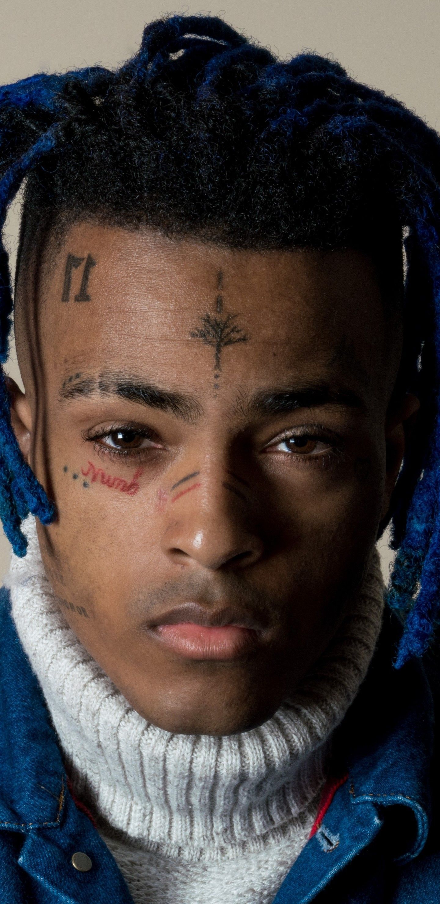 XXXTentacion ritratto tatuaggi viso, Jahseh Onfroy, 1440x2960 Full HD Verticale, iPhone