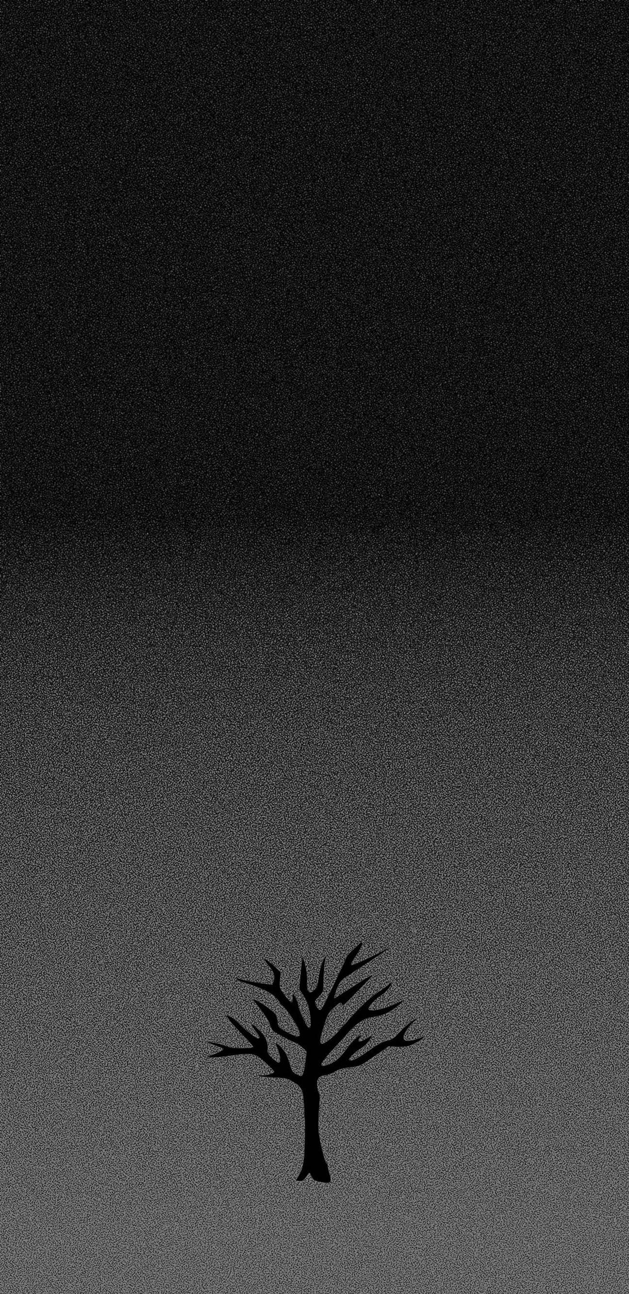 Albero spoglio minimalista grigio, 1296x2664 Full HD Verticale, iPhone
