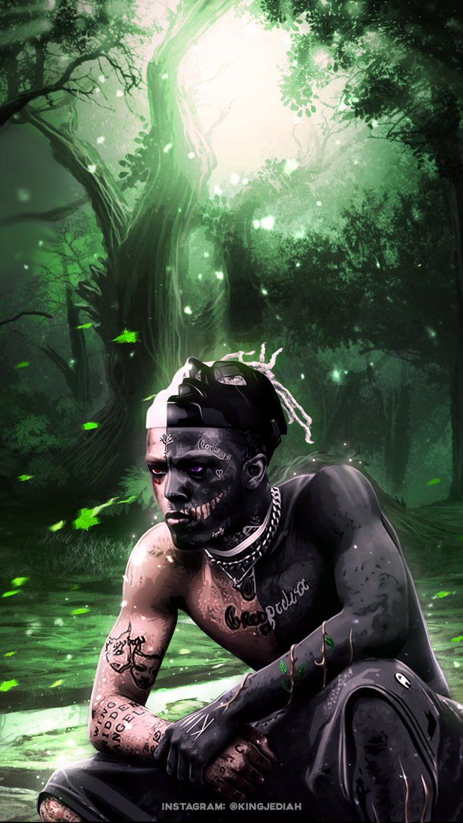XXXTentacion nella foresta verde, 675x1200 Full HD Verticale, Samsung Galaxy