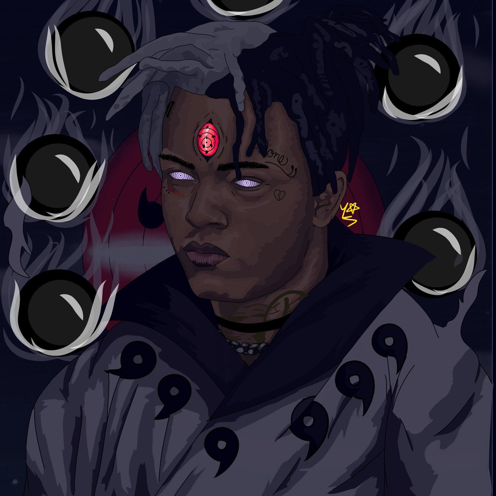 XXXTentacion stile anime Rinnegan, 2048x2048 alta risoluzione, Laptop