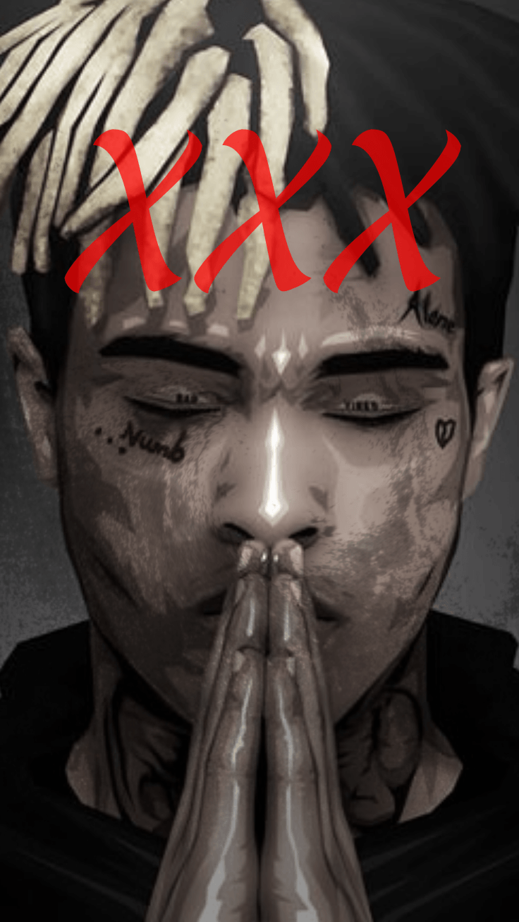 XXXTentacion ritratto illustrato, 736x1308 Verticale, Galaxy Tab