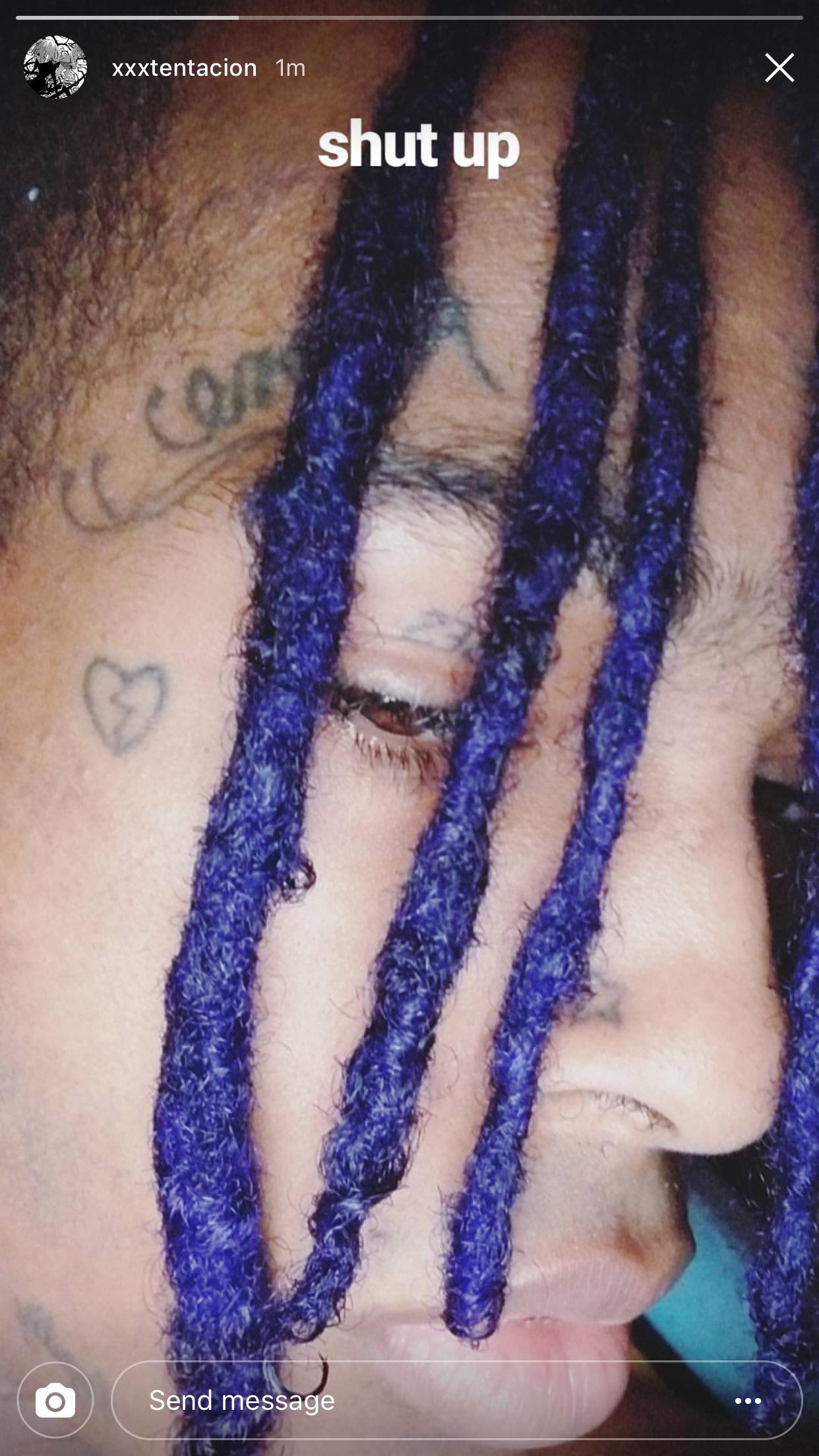 XXXTENTACION capelli blu dreadlocks, 1242x2208 Verticale, Mobile