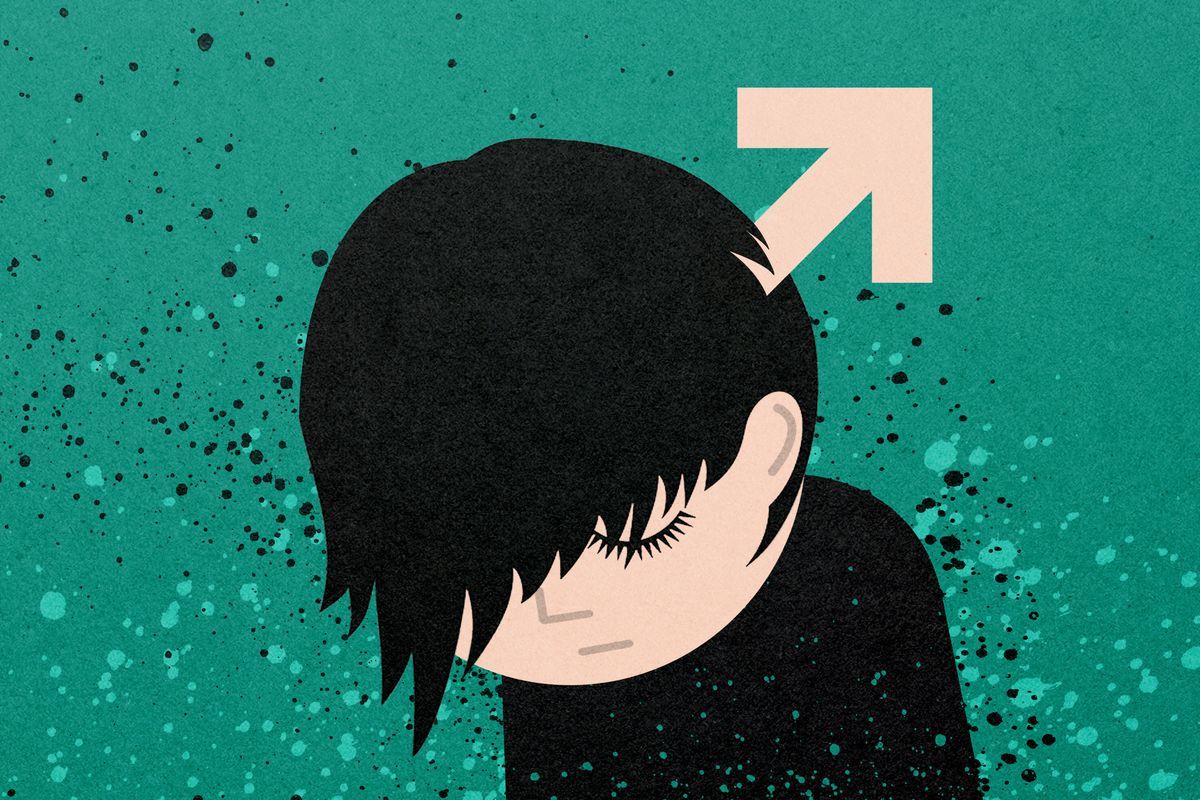 Illustrazione ragazzo emo capelli neri, 1200x800 HD, Laptop