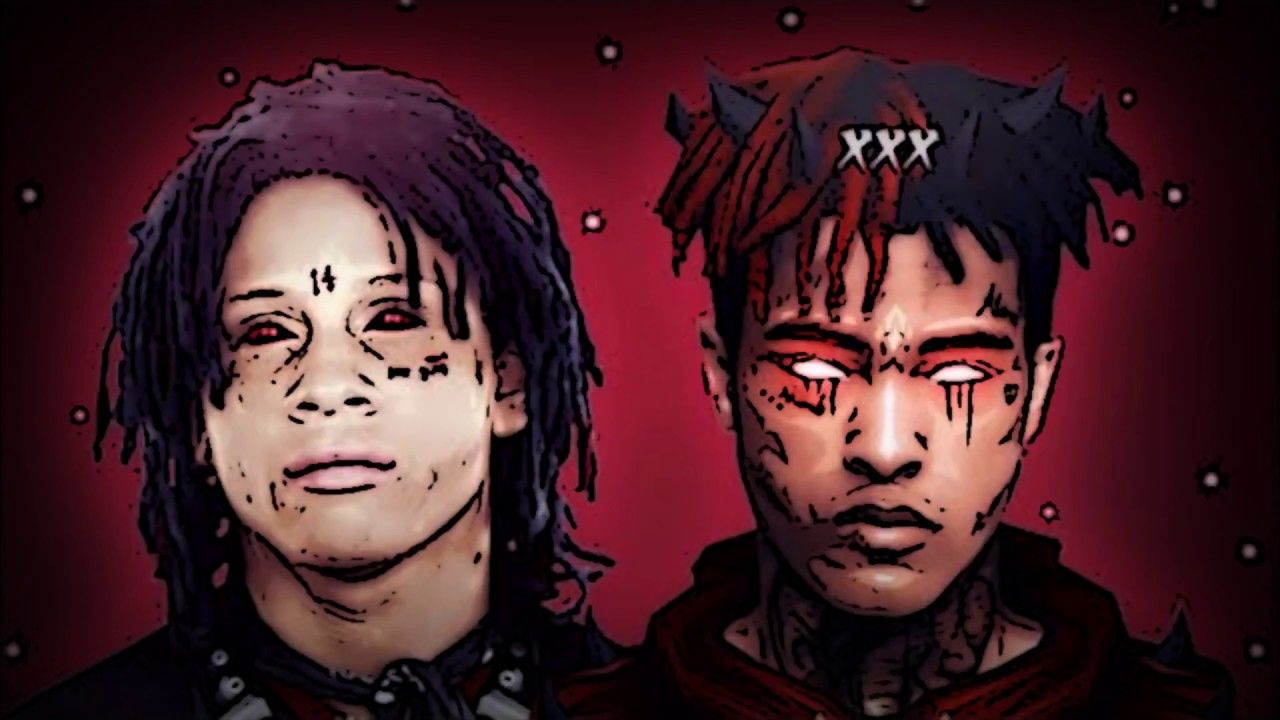 XXXTentacion e Trippie Redd cartone, 1280x720 720p, iMac
