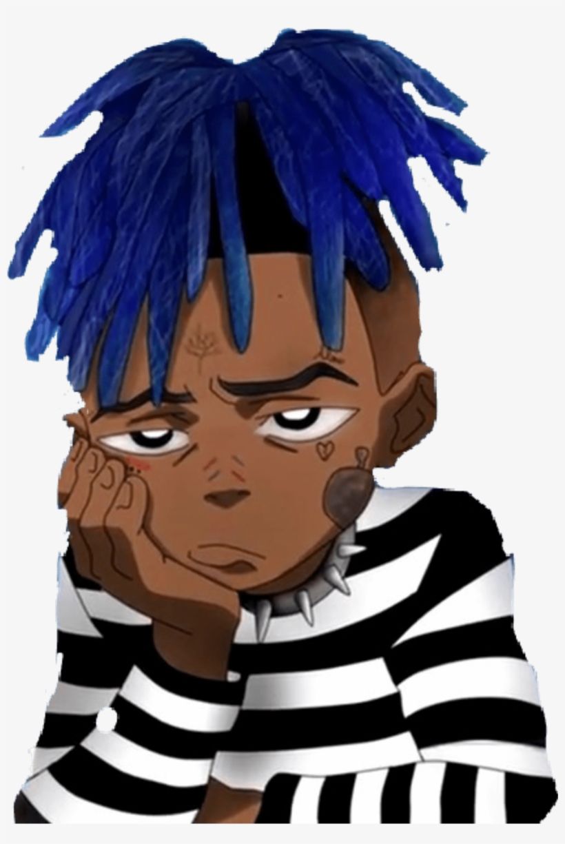 XXXTentacion cartone capelli blu, 820x1225 Full HD Verticale, Smartphone