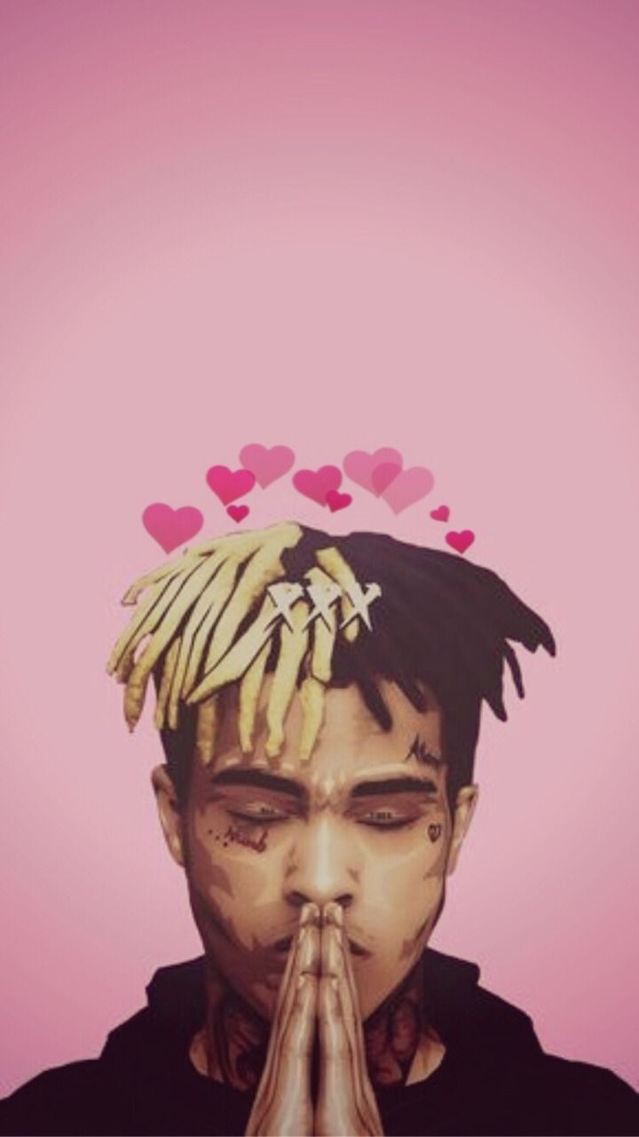 XXXTentacion cartone con cuori, 720x1280 Full HD Verticale, iPhone