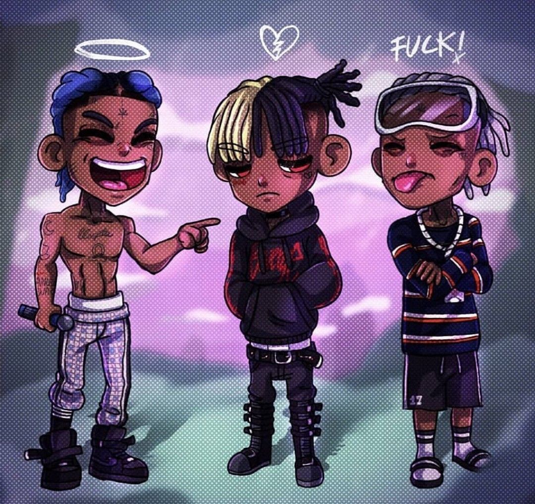 XXXTentacion cartone tre rapper, 1080x1017 HD, Laptop