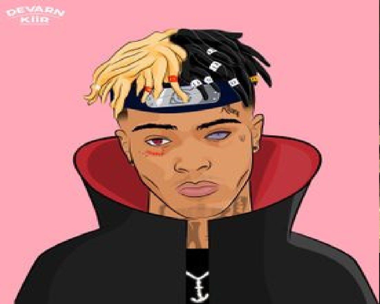 XXXTentacion cartone sfondo rosa, 1280x1024 HD, Desktop