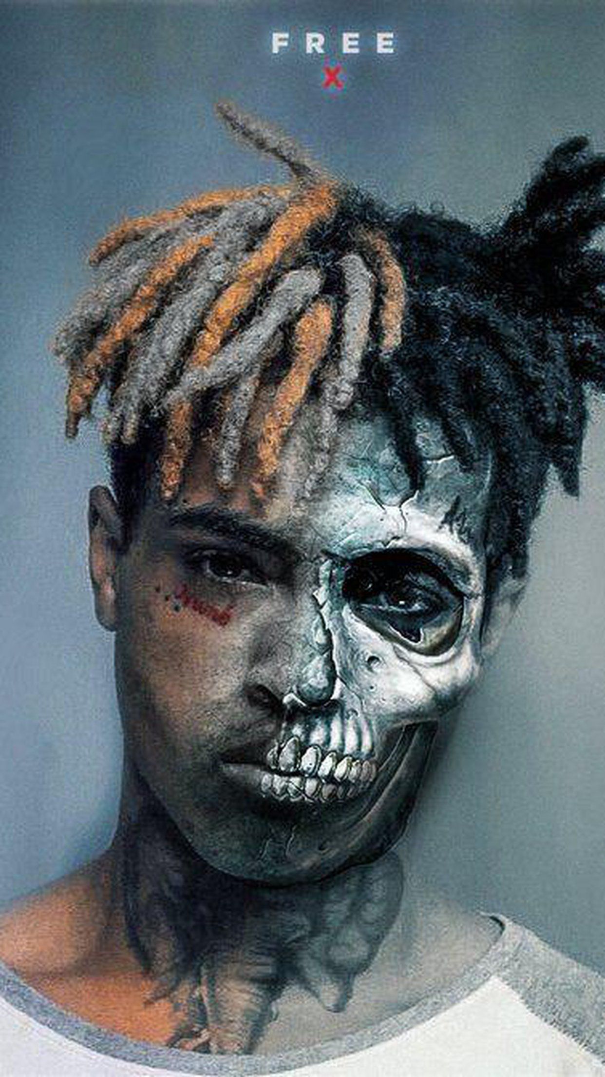 XXXTentacion capelli blu ritratto, 1077x1077 HD, Laptop