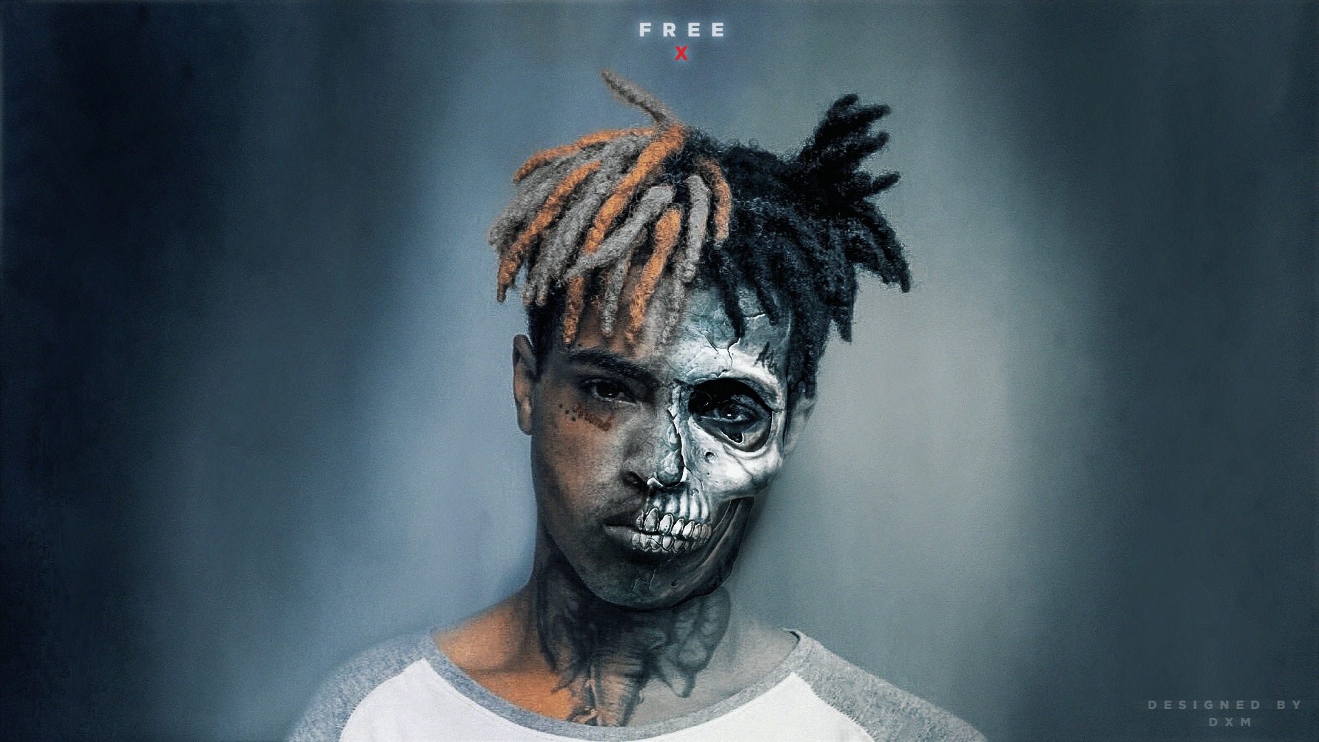 XXXTentacion teschio dipinto viso, Jahseh Onfroy, 1920x1080 1080p, Laptop