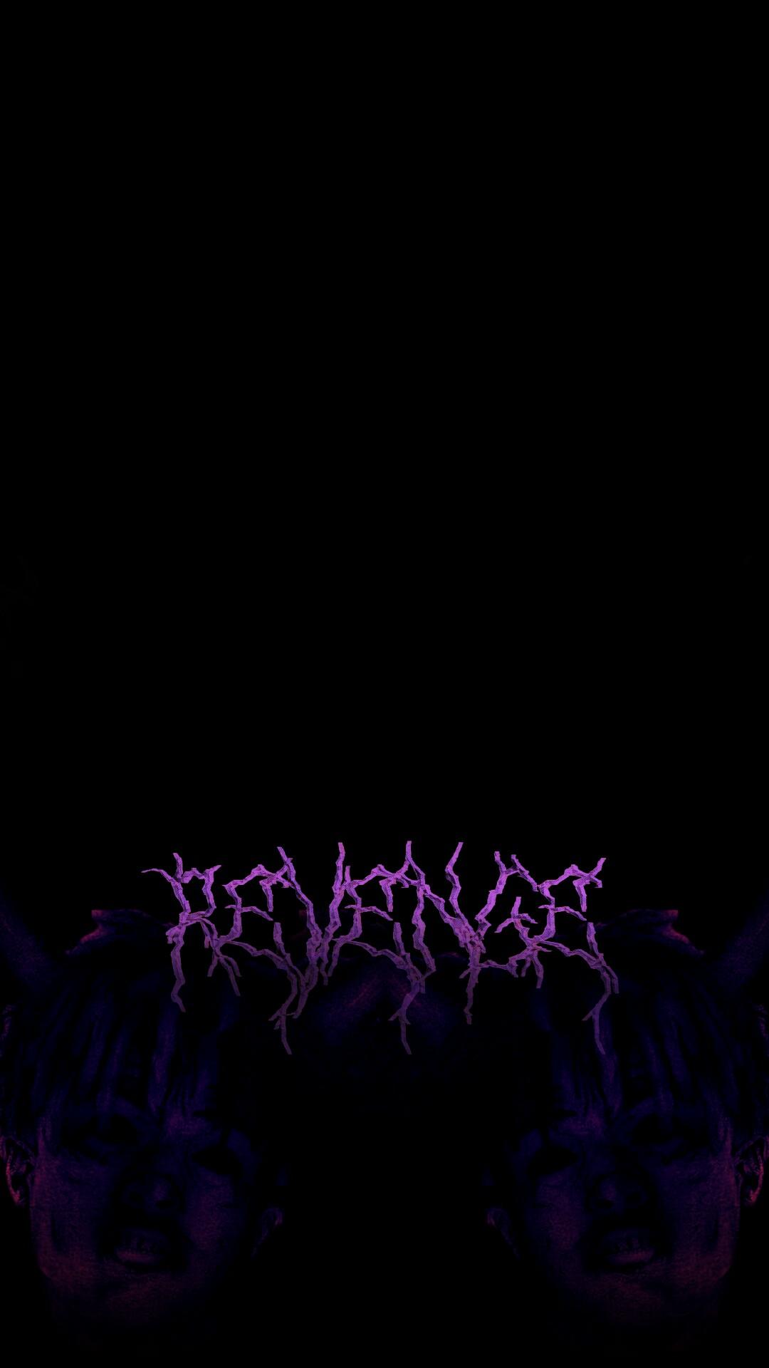 Scritta Revenge viola su nero, 1080x1920 Full HD Verticale, iPhone