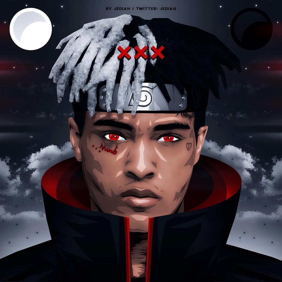 XXXTentacion ritratto stile anime, 1080x1080 HD, iPad