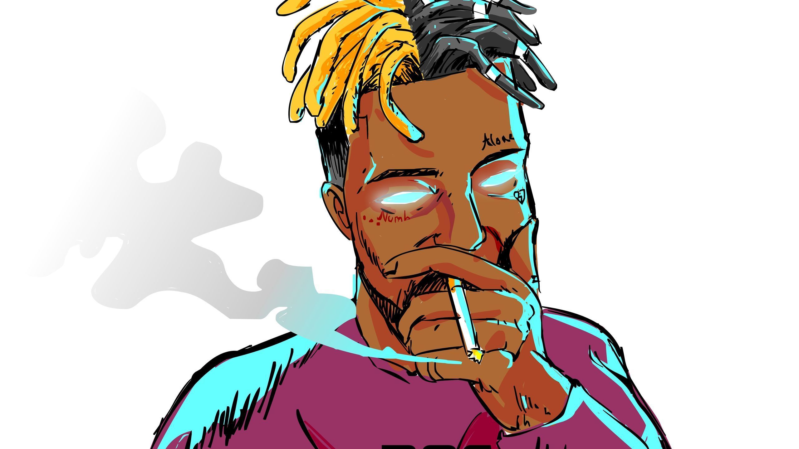 XXXTentacion illustrazione fumetto, 2560x1440 QHD, iPad