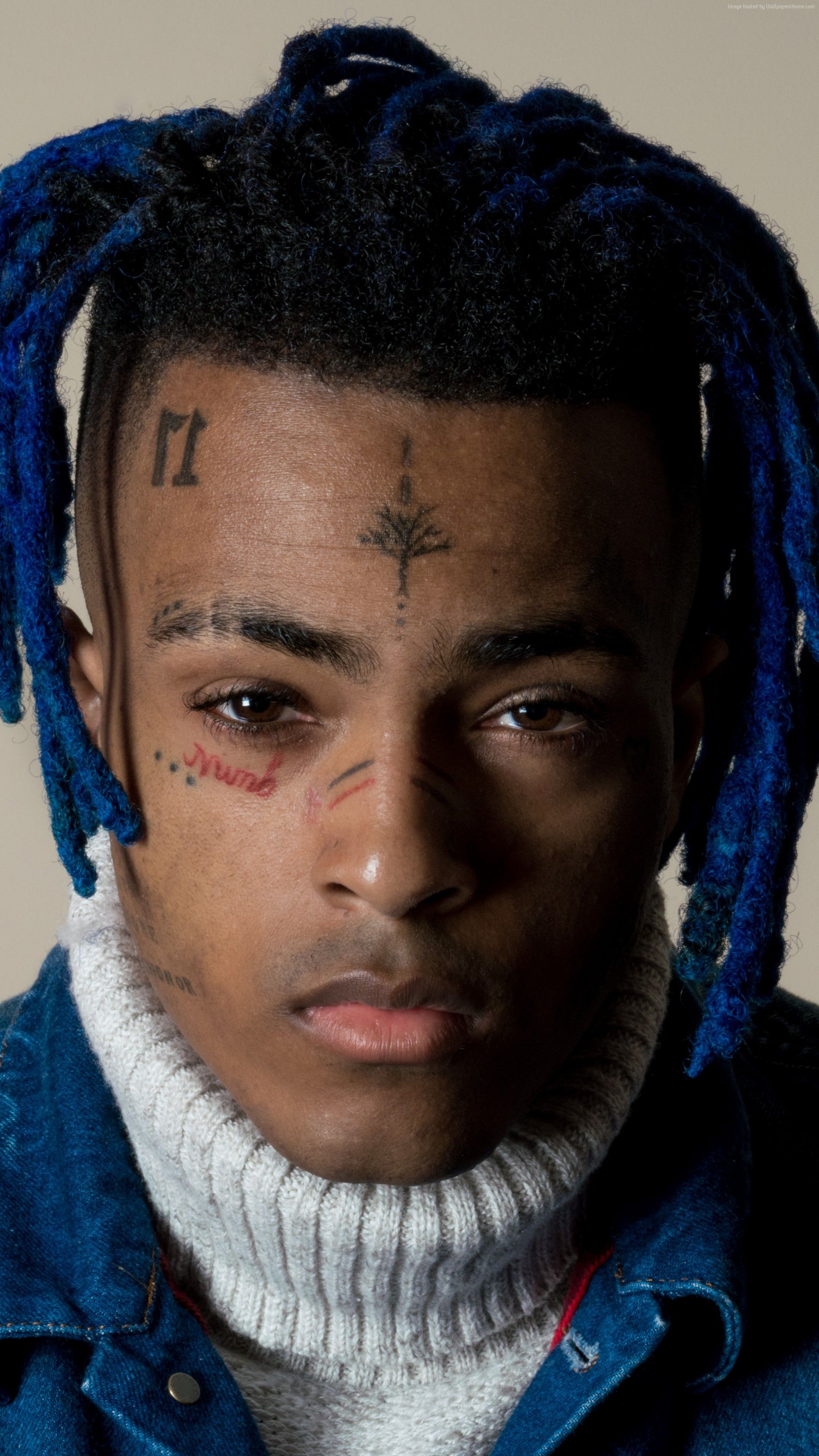 XXXTentacion ritratto capelli blu, Jahseh Onfroy, 2160x3840 Full HD Verticale, iPhone